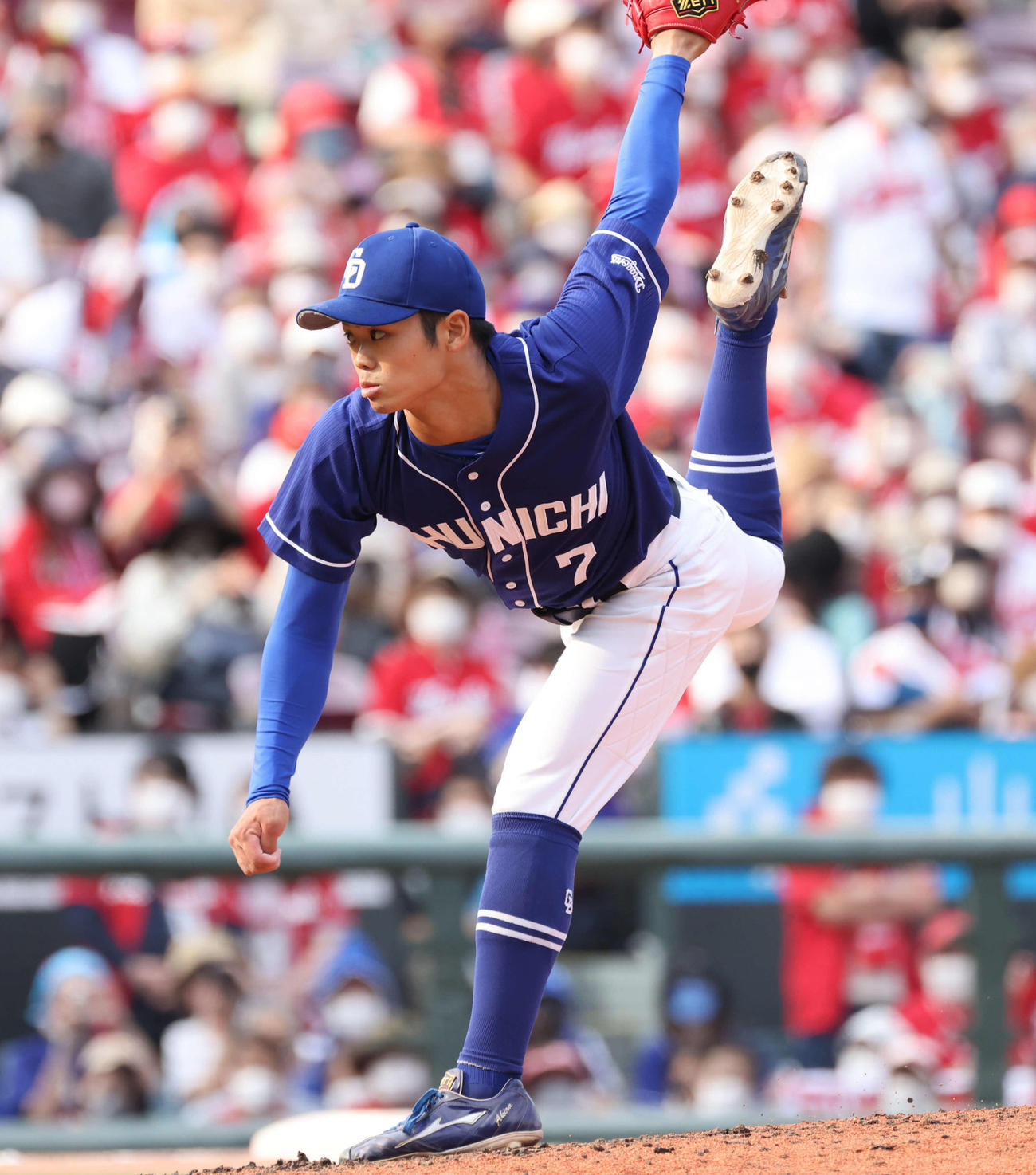 5月21日、広島戦で登板した中日根尾昂