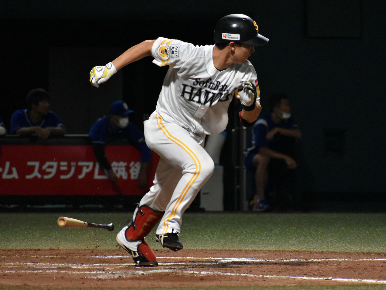 ウエスタン・リーグ、中日戦の6回、ソフトバンク正木は三ゴロに倒れる（撮影・只松憲）