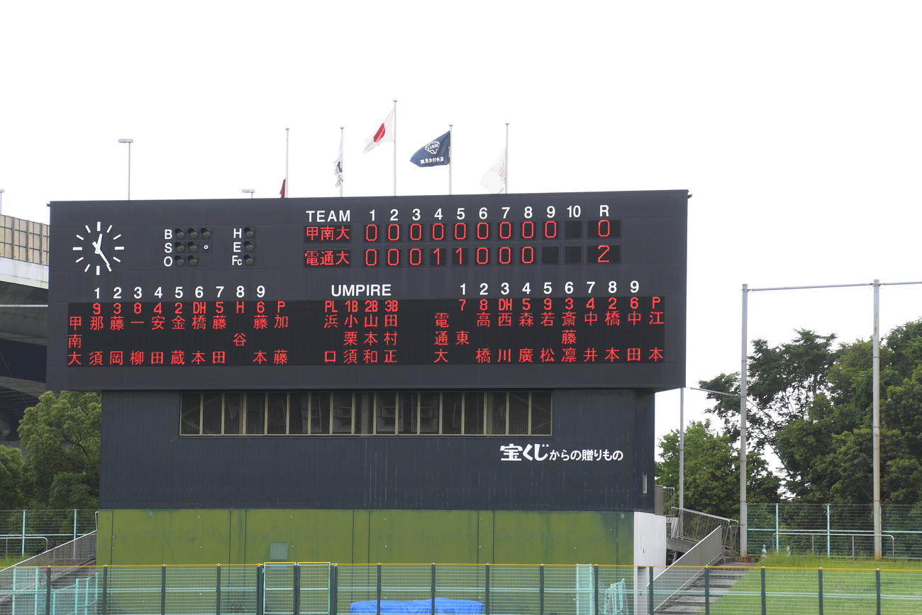 阪神大学リーグ1部2部入れ替え戦・甲南大－大阪電通大　第2戦は2－0で大阪電通大の勝利（撮影・中野椋）
