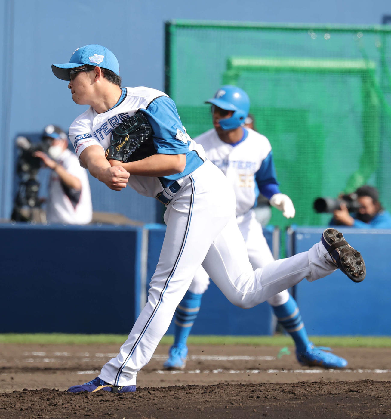 日本ハム名護春季キャンプ　紅白戦で登板した鈴木健矢（22年2月6日撮影）
