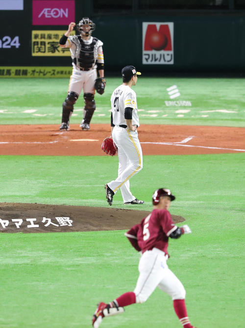 ソフトバンク対楽天　2回表楽天2死、茂木栄五郎に同点本塁打を浴びる千賀滉大（撮影・梅根麻紀）