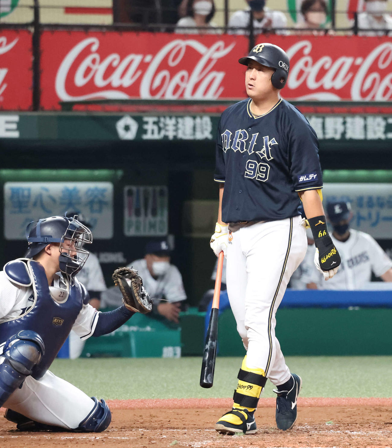 西武対オリックス　4回表オリックス2死、杉本は見逃し三振に倒れる（撮影・丹羽敏通）