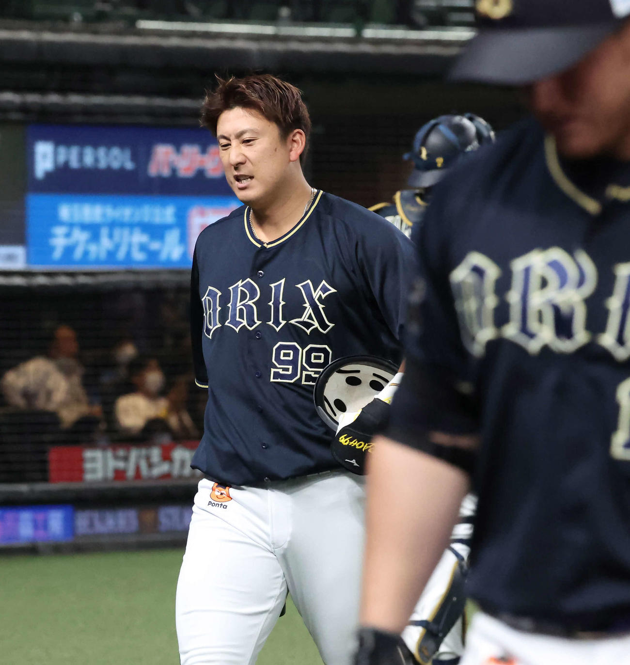 西武対オリックス　8回表オリックス2死満塁、杉本は三振に倒れる（撮影・丹羽敏通）