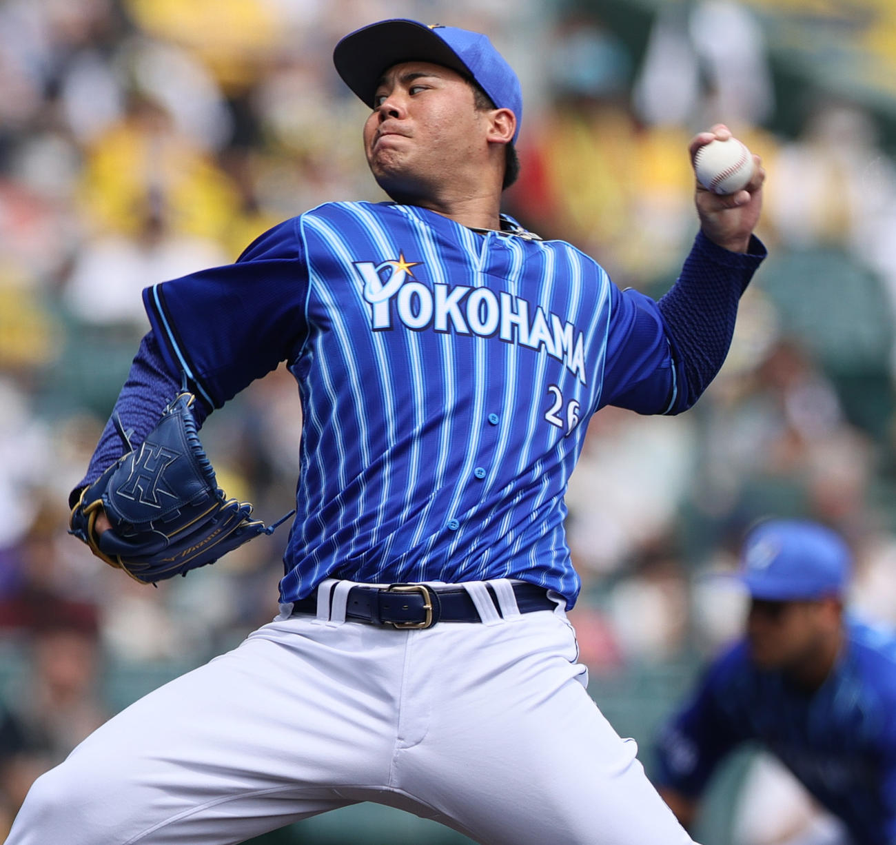 阪神対DeNA DeNA先発の浜口（撮影・上山淳一）