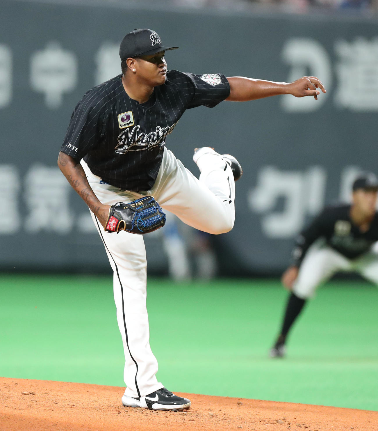 日本ハム対ロッテ　ロッテ先発のロメロ（撮影・佐藤翔太）