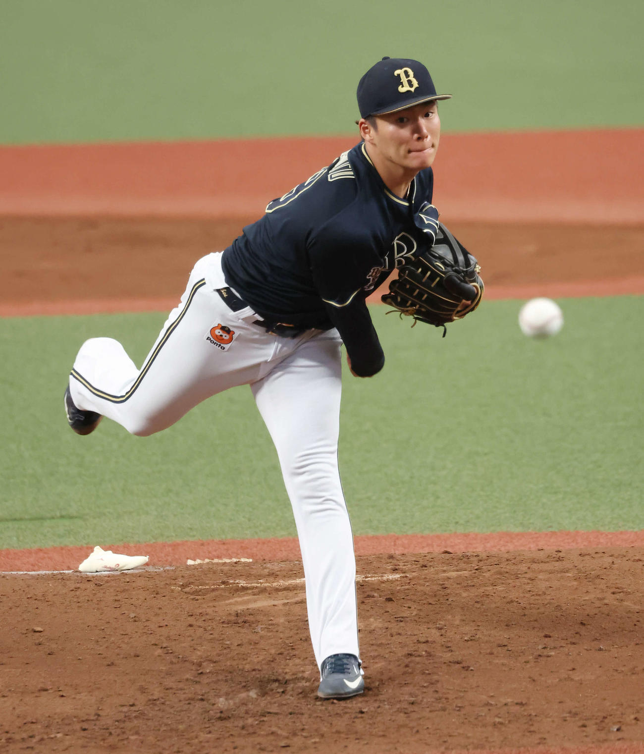 西武対オリックス　ノーヒットノーランを達成したオリックス山本（撮影・丹羽敏通）