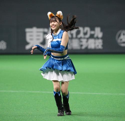 ファイターズガールが踊る「キツネダンス」　（きつねダンス）（2022年5月29日撮影）
