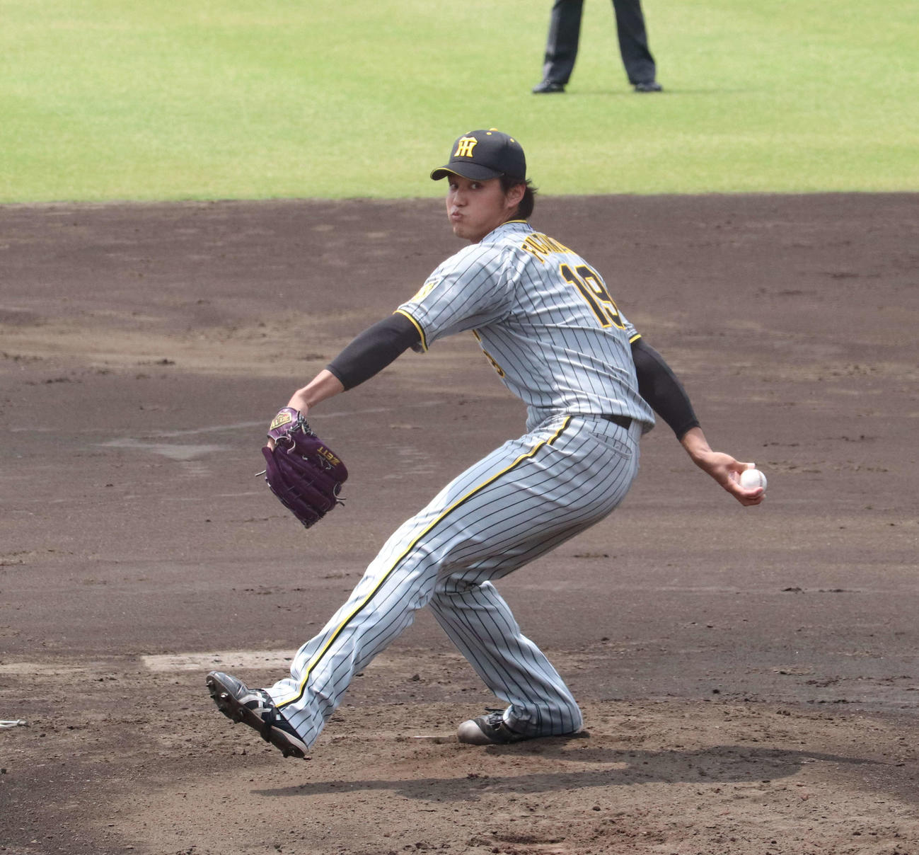 ウエスタン・リーグオリックス戦で先発した藤浪（撮影・三宅ひとみ）