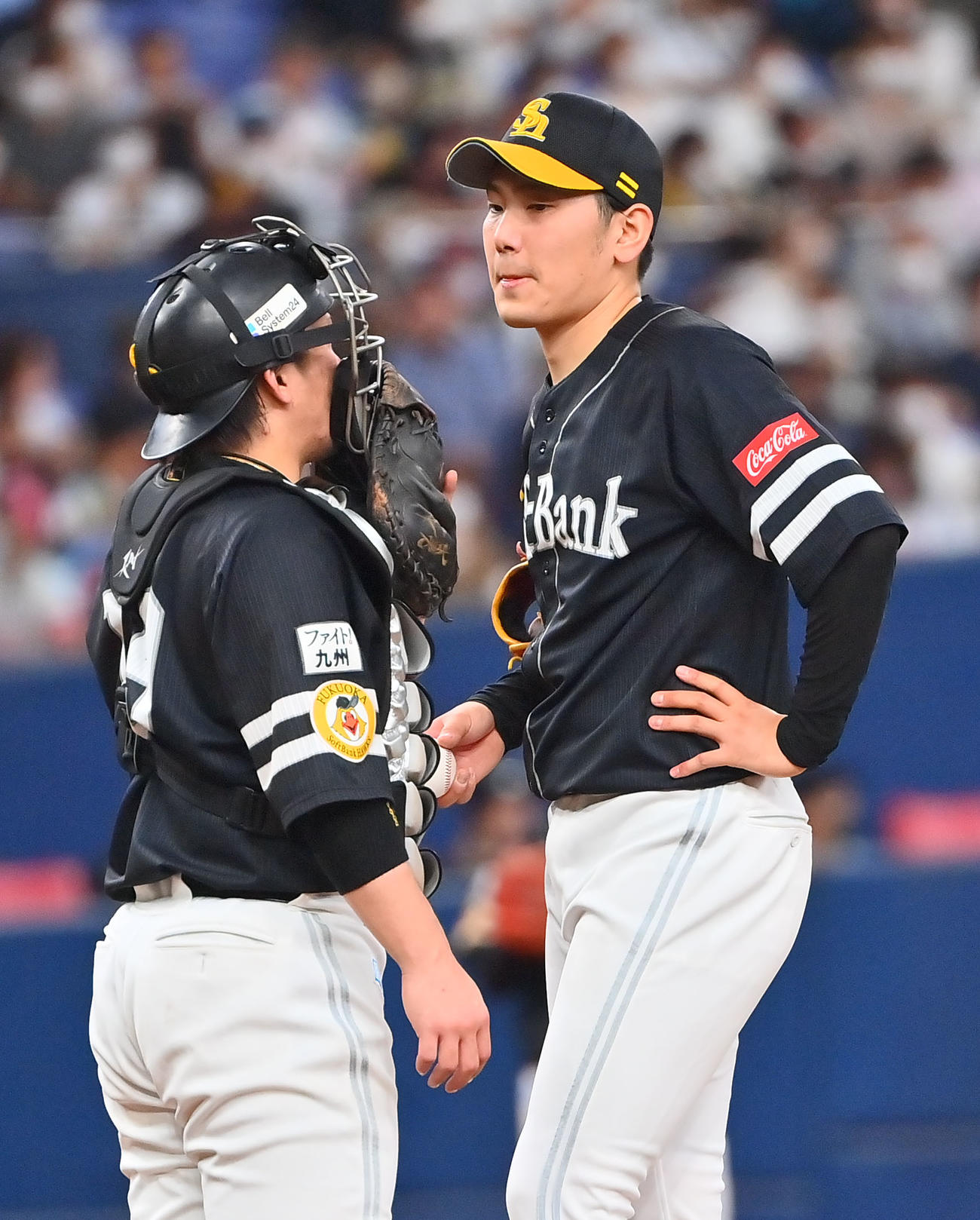 オリックス対ソフトバンク　7回裏オリックス無死、紅林弘太郎に勝ち越し本塁打を浴びた石川（撮影・和賀正仁）