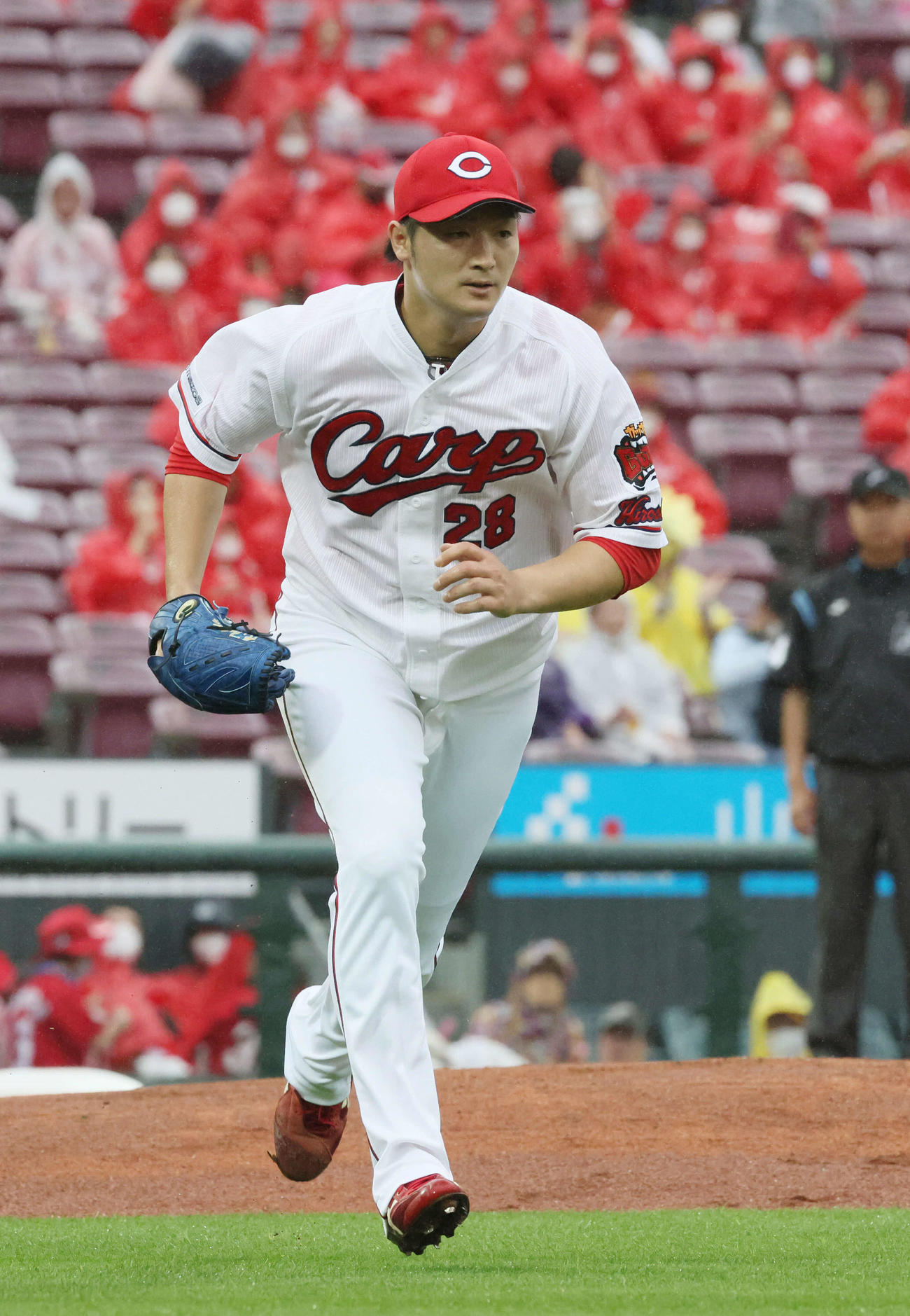 広島対阪神　広島先発の床田（撮影・加藤孝規）