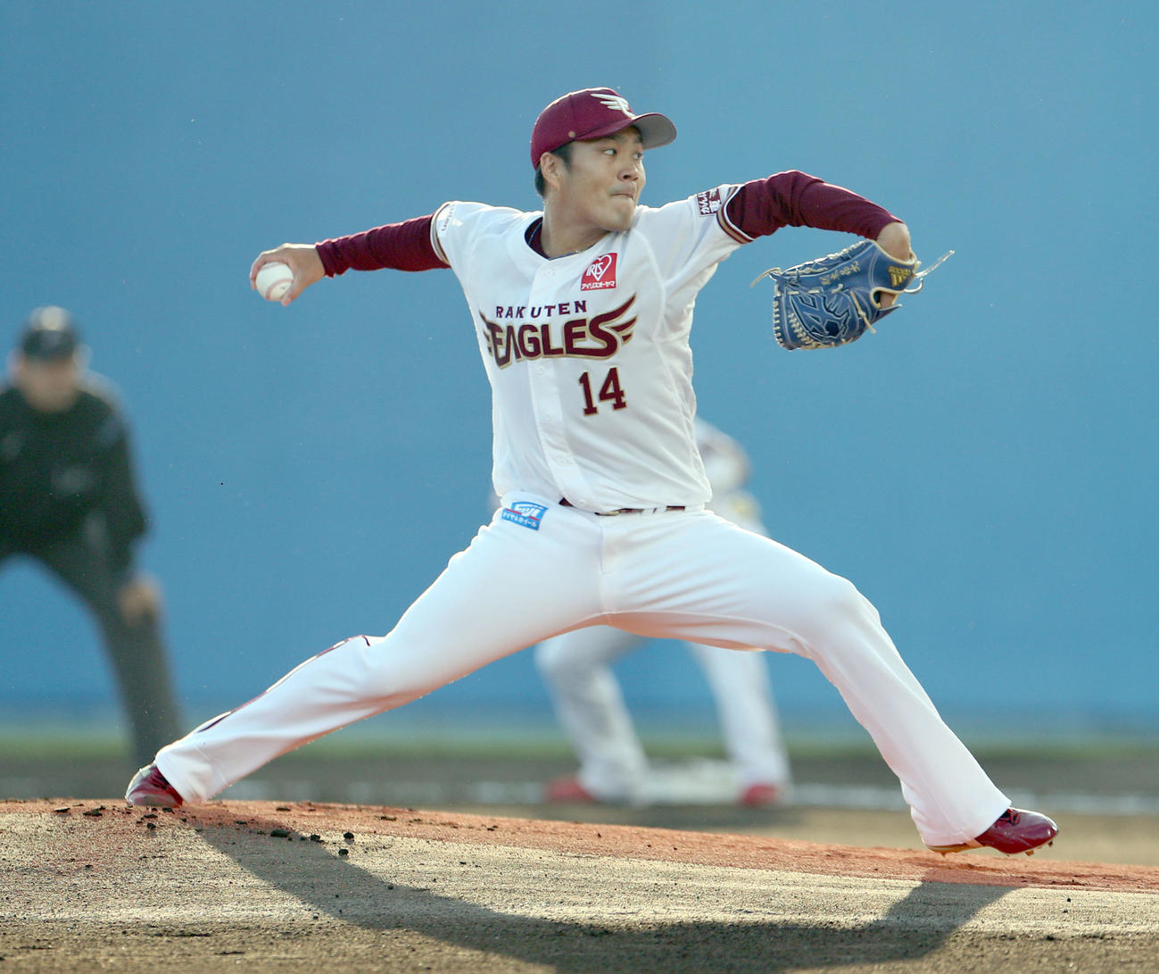 楽天対日本ハム　楽天先発の則本昂（撮影・佐藤翔太）
