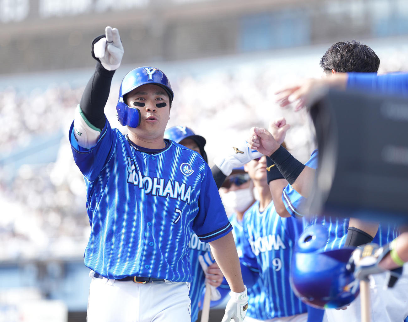 DeNA佐野恵太（2022年6月12日撮影）