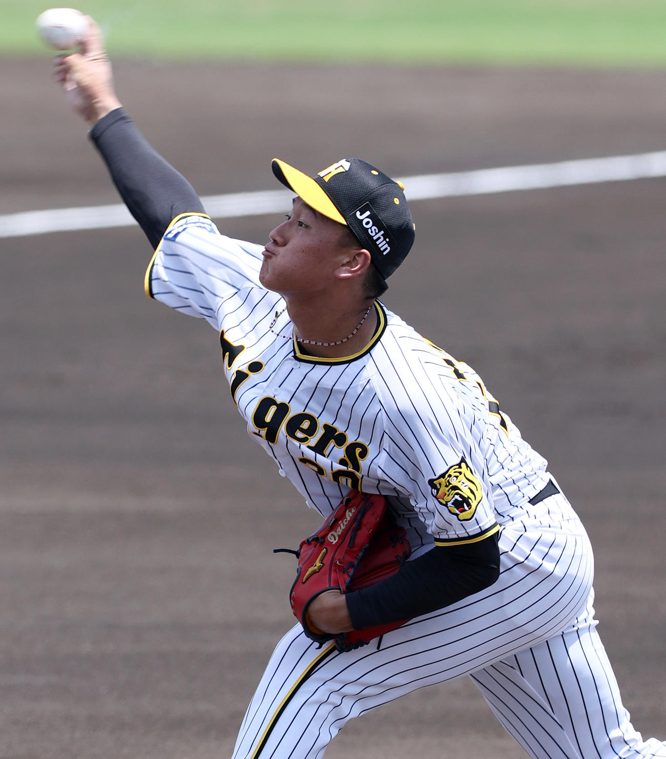 阪神対広島　阪神先発の森木（撮影・上山淳一）