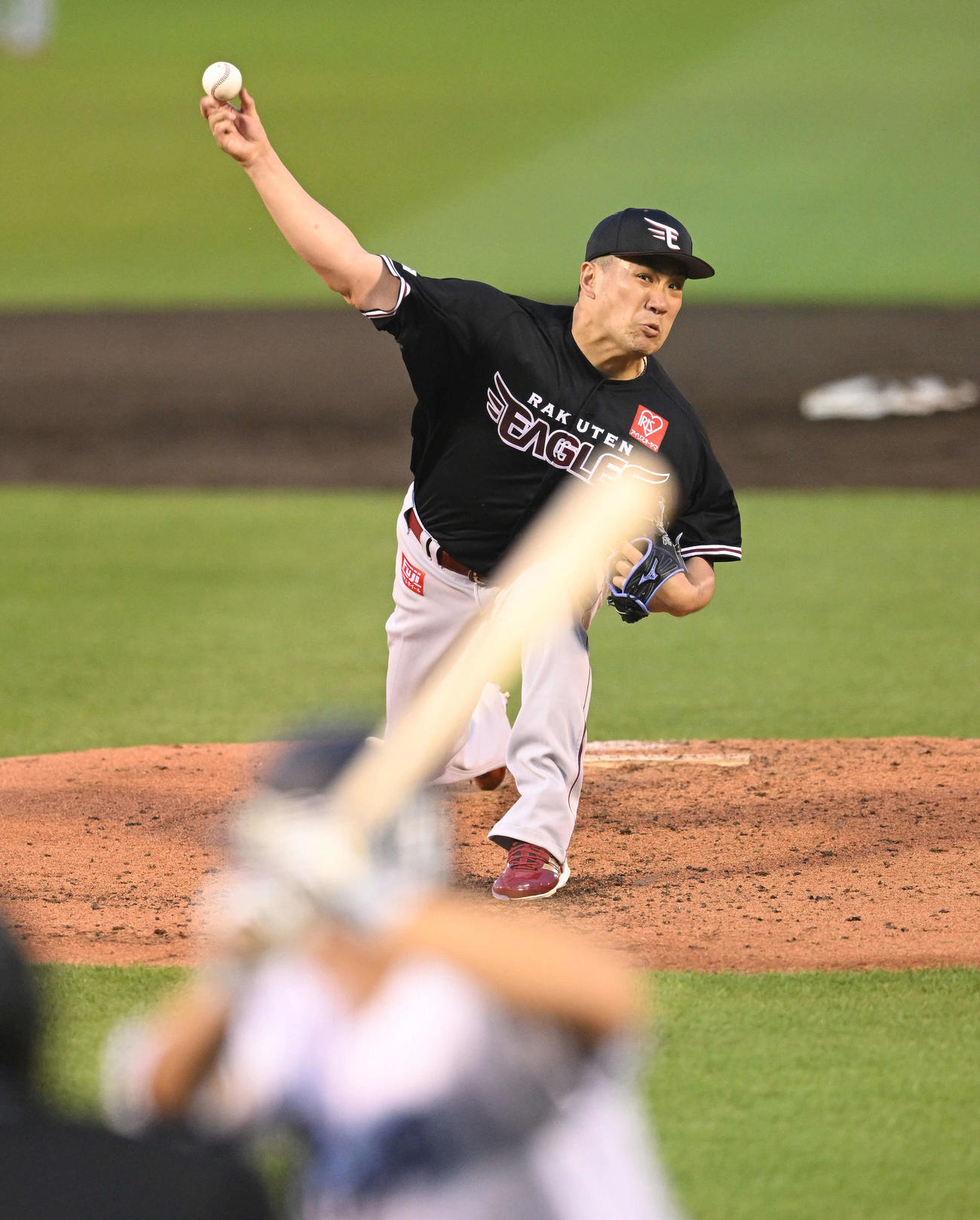 楽天対西武　楽天先発の田中将（撮影・滝沢徹郎）