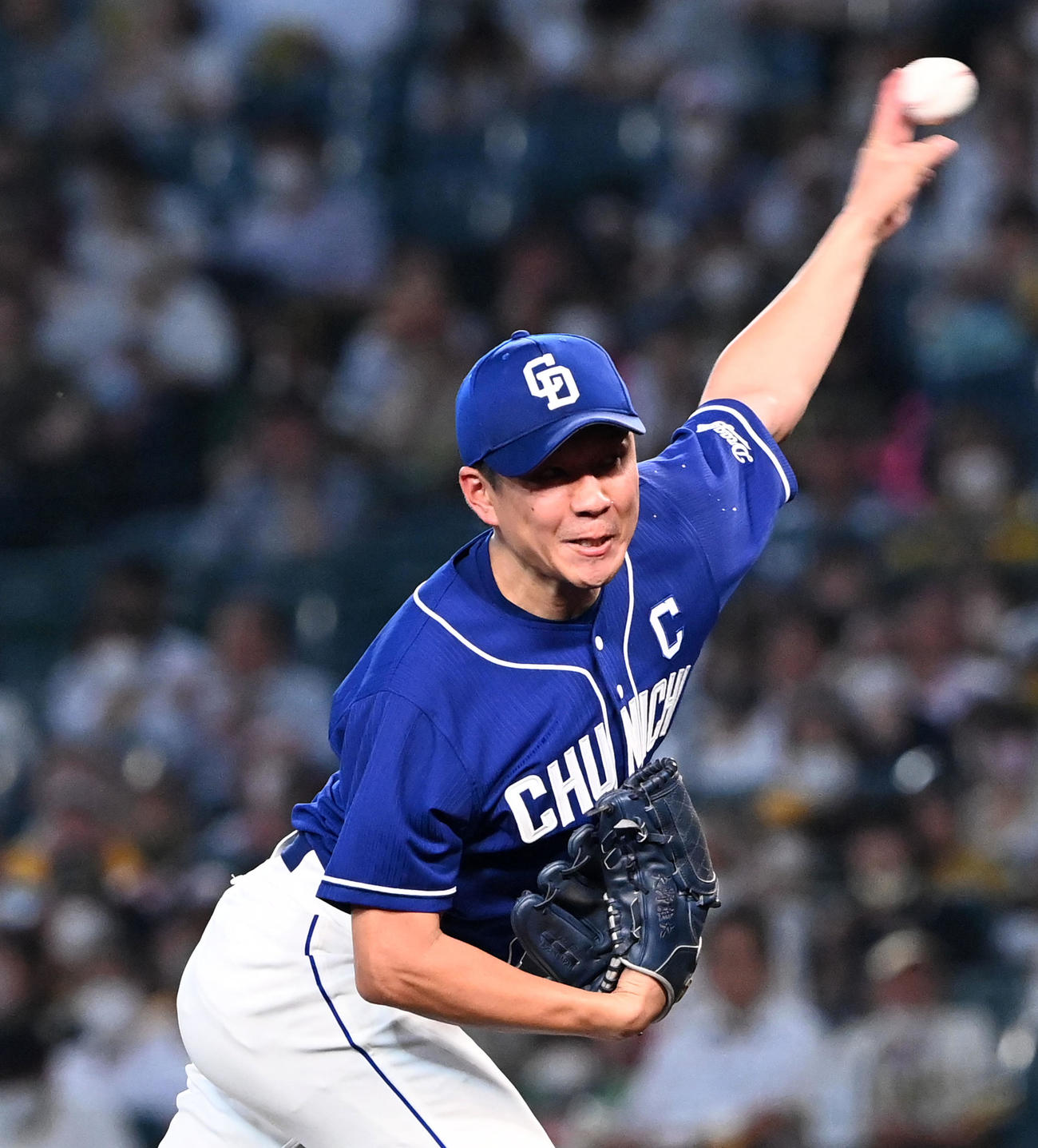 阪神対中日　中日先発の大野雄（撮影・前岡正明）