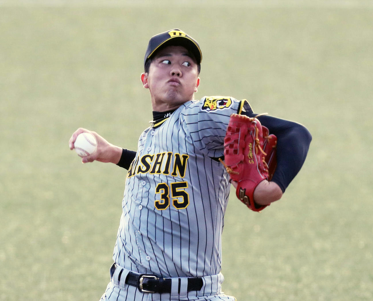 2軍ソフトバンク戦に先発した阪神才木浩人（撮影・屋方直哉）