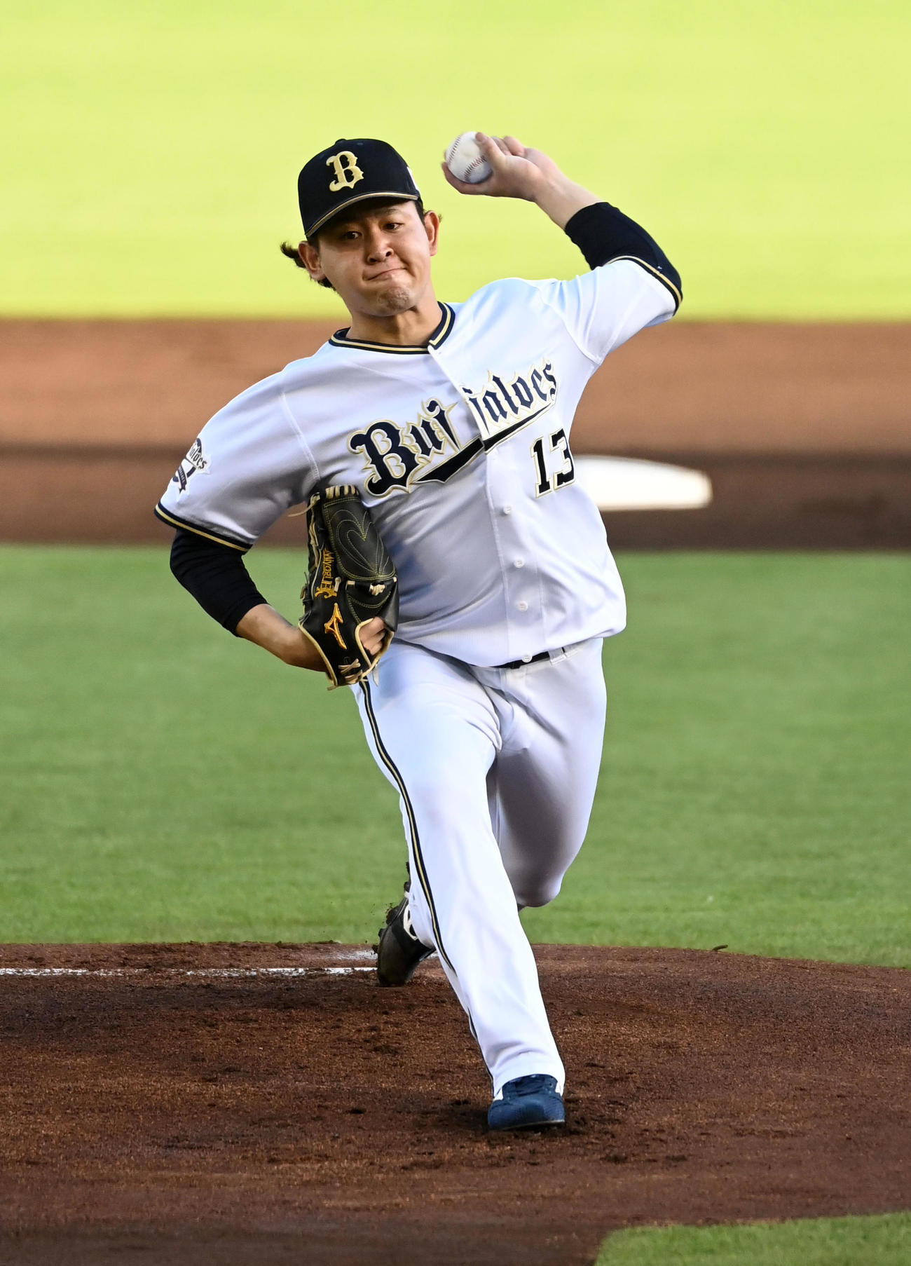 オリックス対楽天　オリックス先発の宮城（撮影・前岡正明）