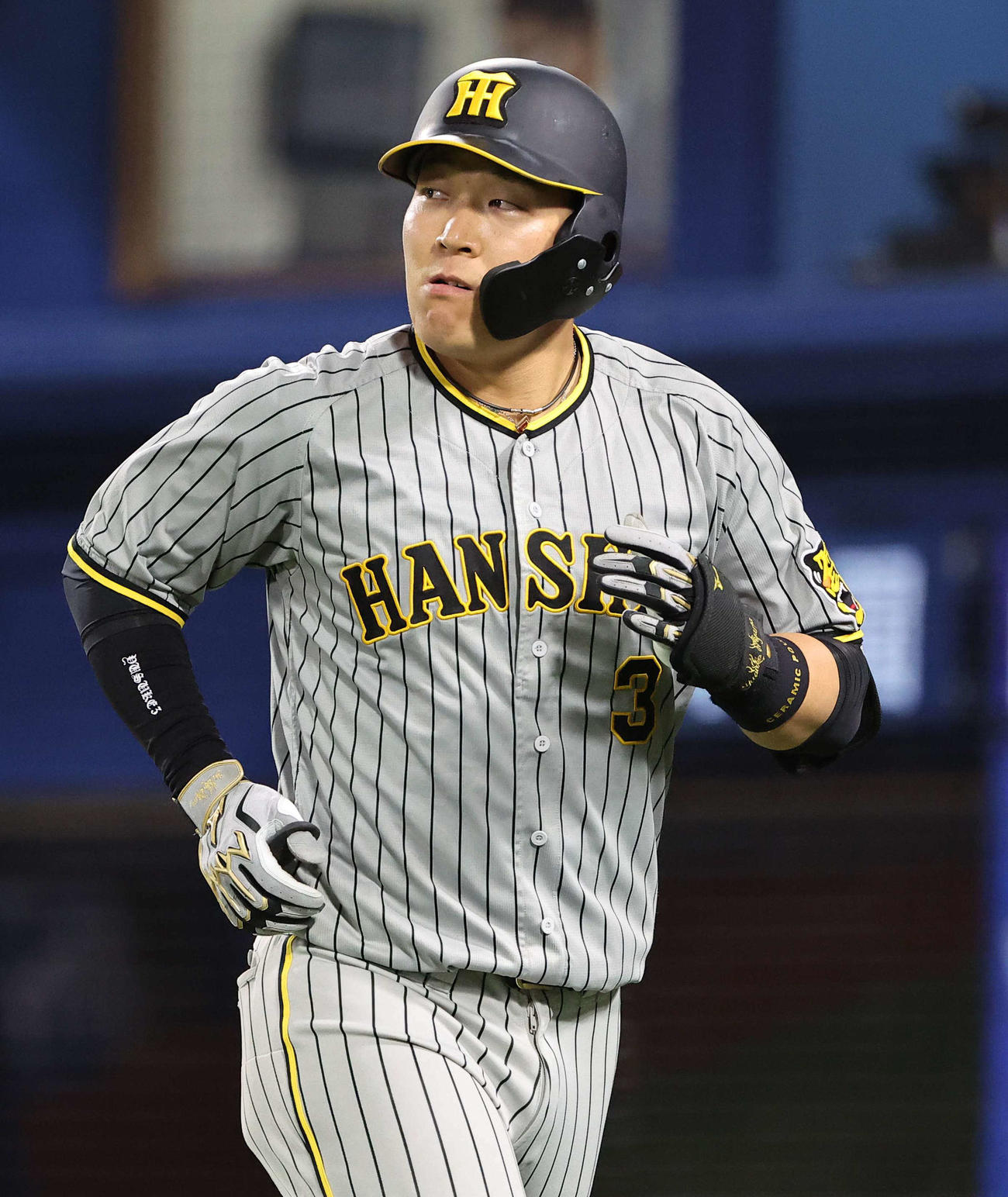 DeNA対阪神　6回表阪神無死一塁、大山は中飛に倒れる（撮影・上田博志）