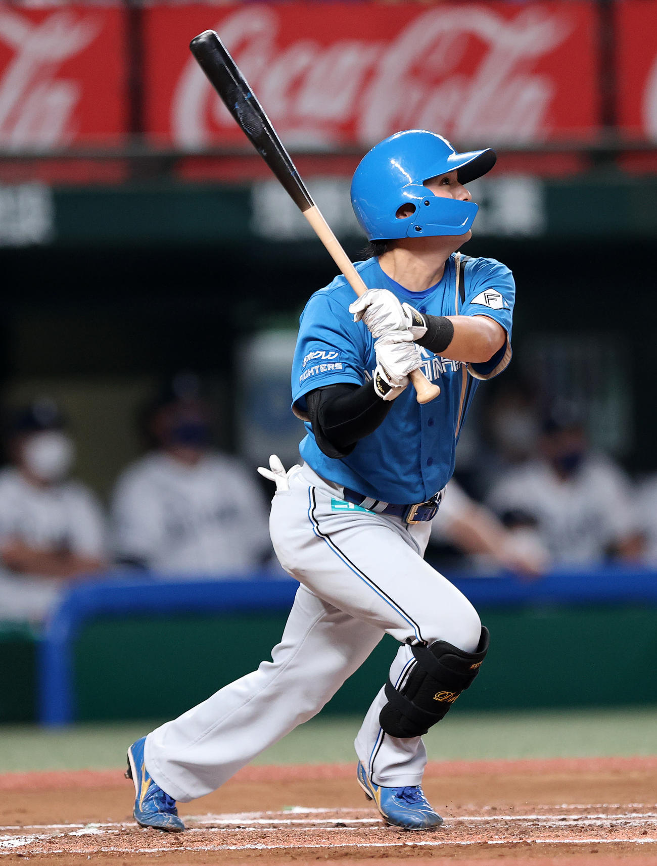 西武対日本ハム　6回表日本ハム2死一塁、上川畑は右越え適時二塁打を放つ（撮影・鈴木正人）