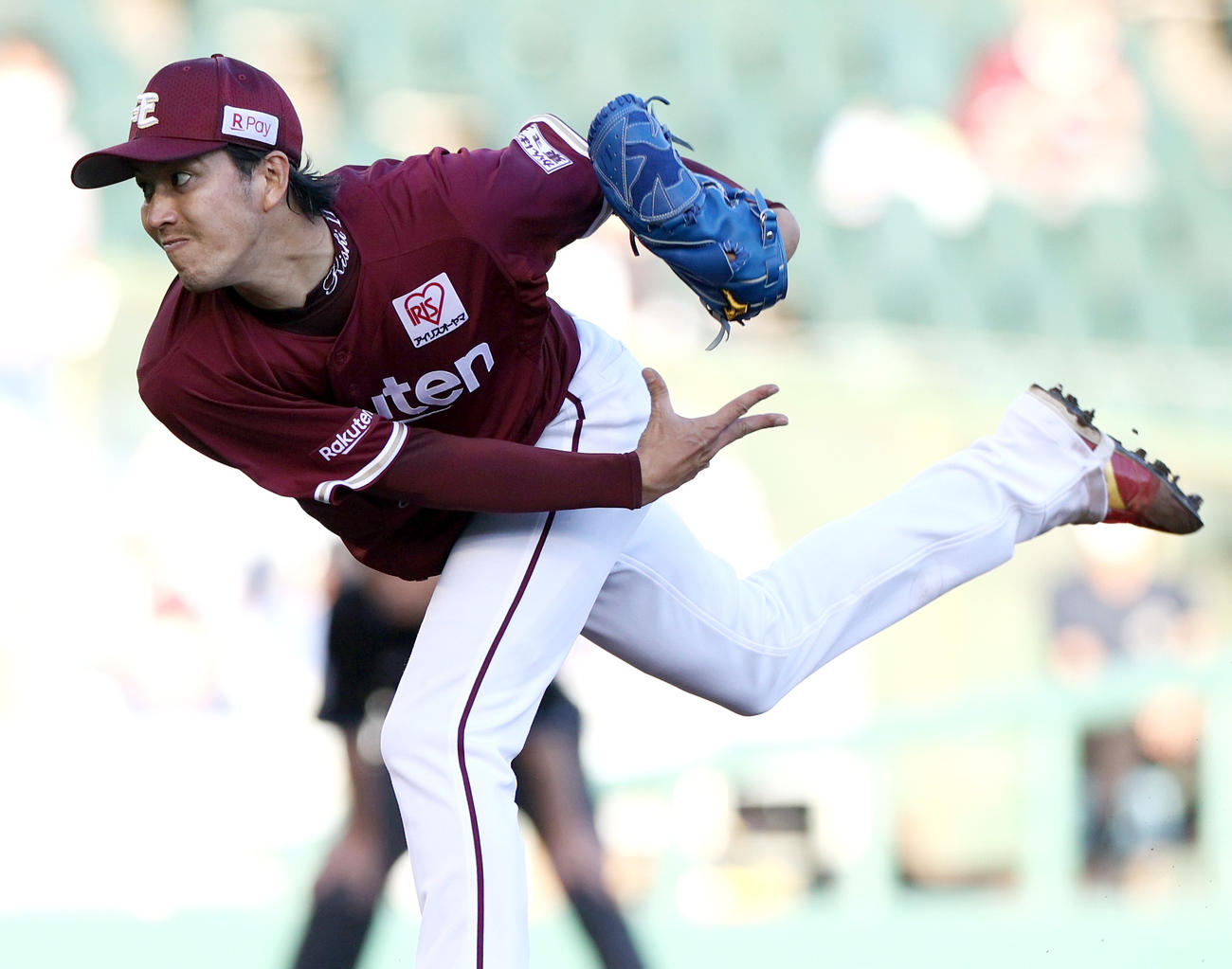 オリックス対楽天　楽天先発の岸（撮影・上山淳一）