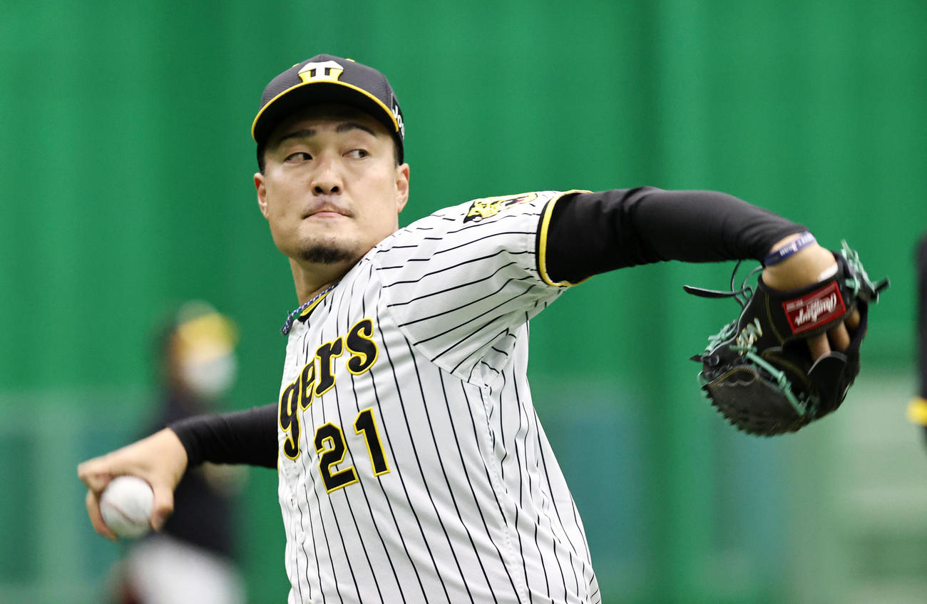 阪神秋山拓巳（2022年3月22日撮影）