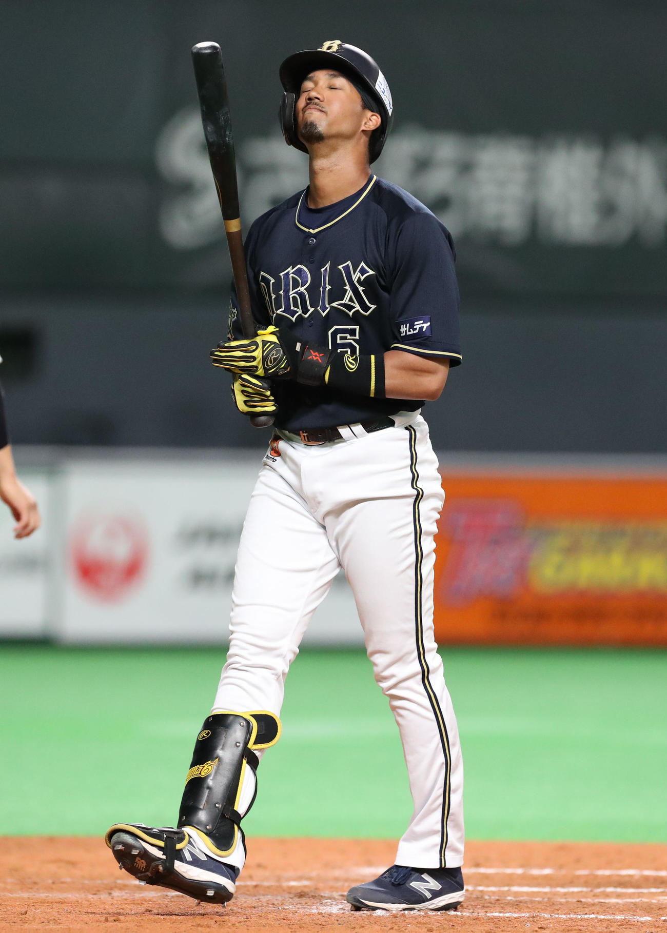 日本ハム対オリックス　4回表オリックス2死満塁、宗は見逃し三振に終わる（撮影・佐藤翔太）