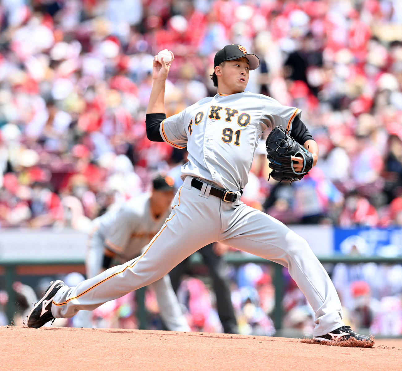 広島対巨人　巨人の先発堀田（撮影・たえ見朱実）