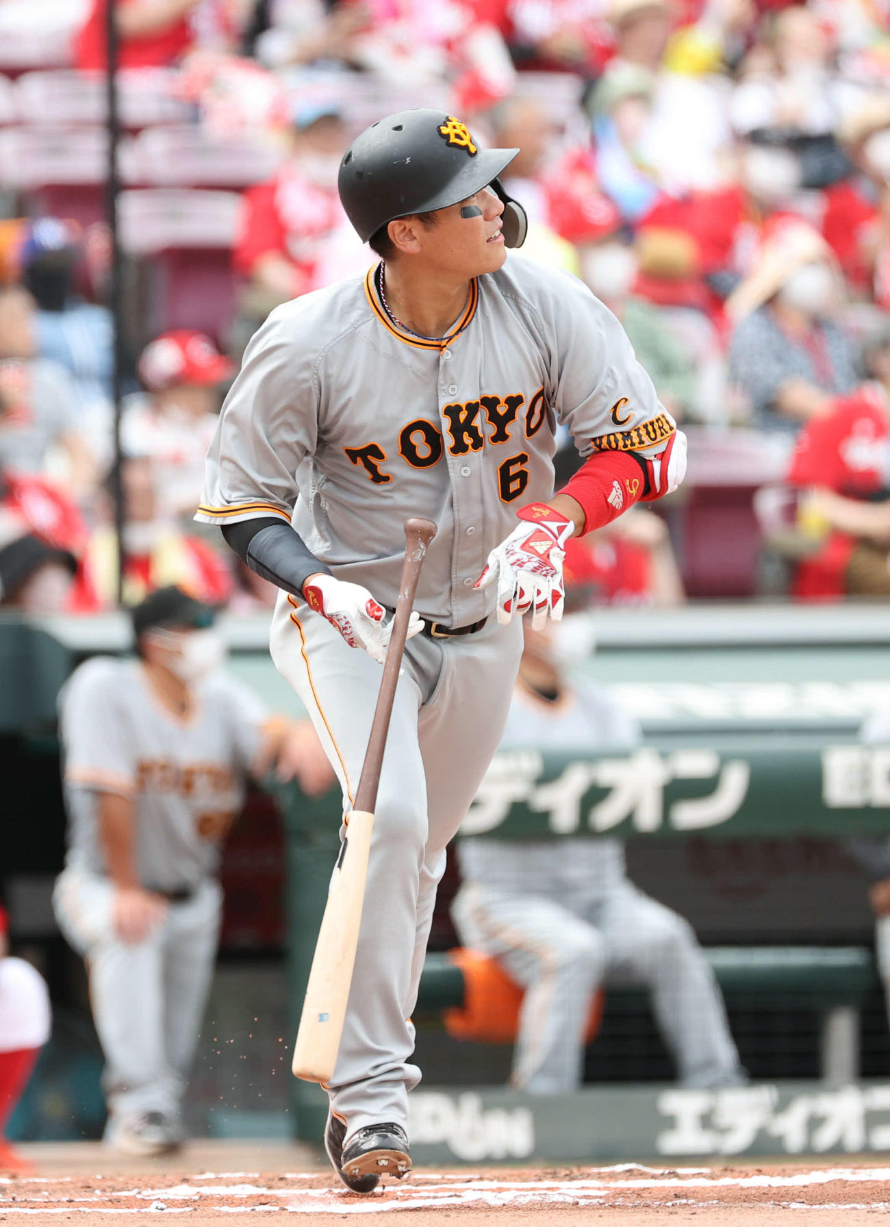 広島対巨人　6回表巨人無死、坂本勇は左越え本塁打を放つ（撮影・加藤孝規）