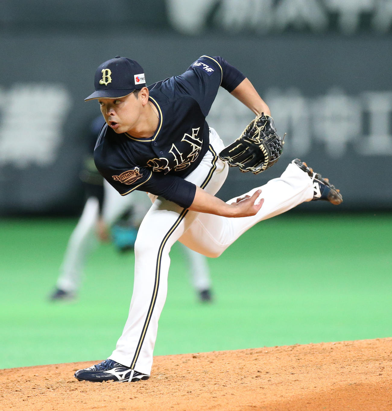 日本ハム対オリックス　オリックス2番手の黒木（撮影・佐藤翔太）