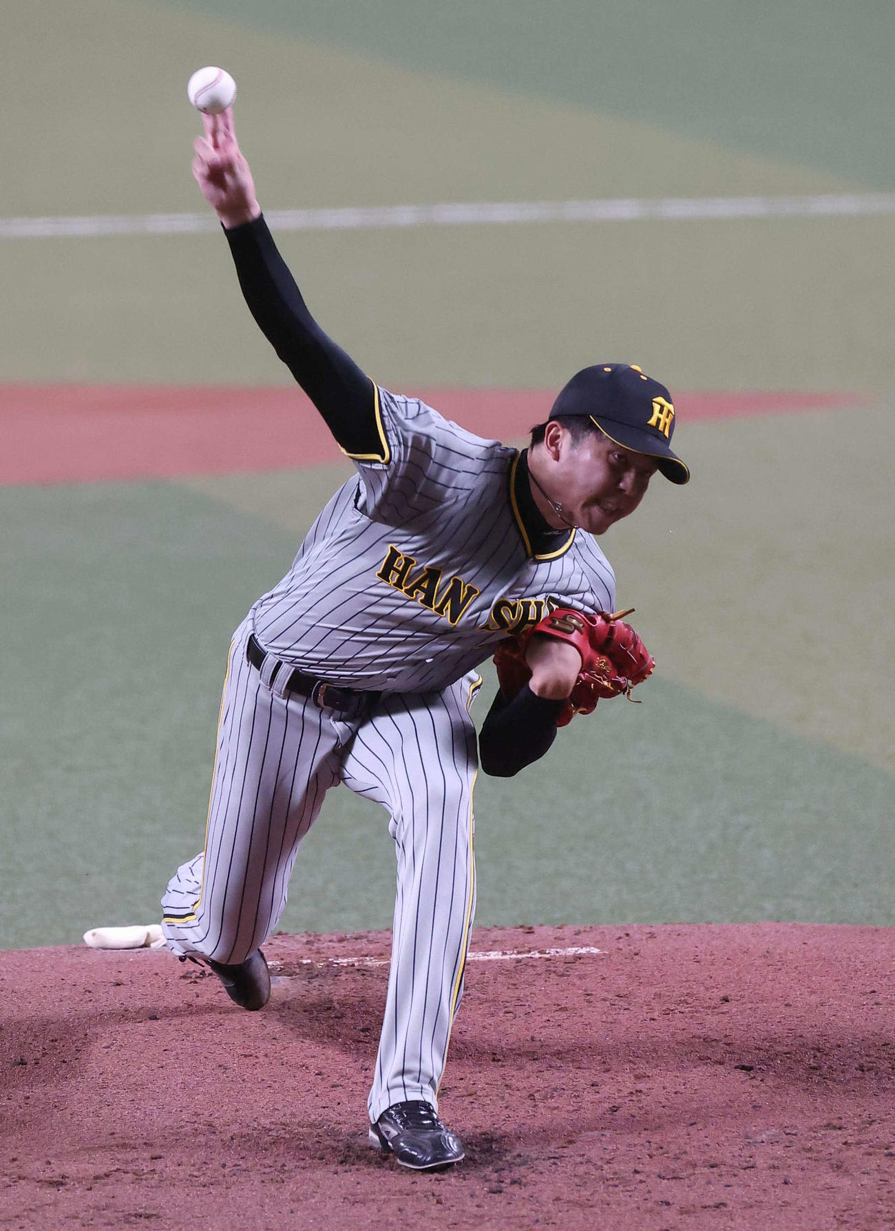 中日対阪神　力投する阪神先発の才木（撮影・上田博志）
