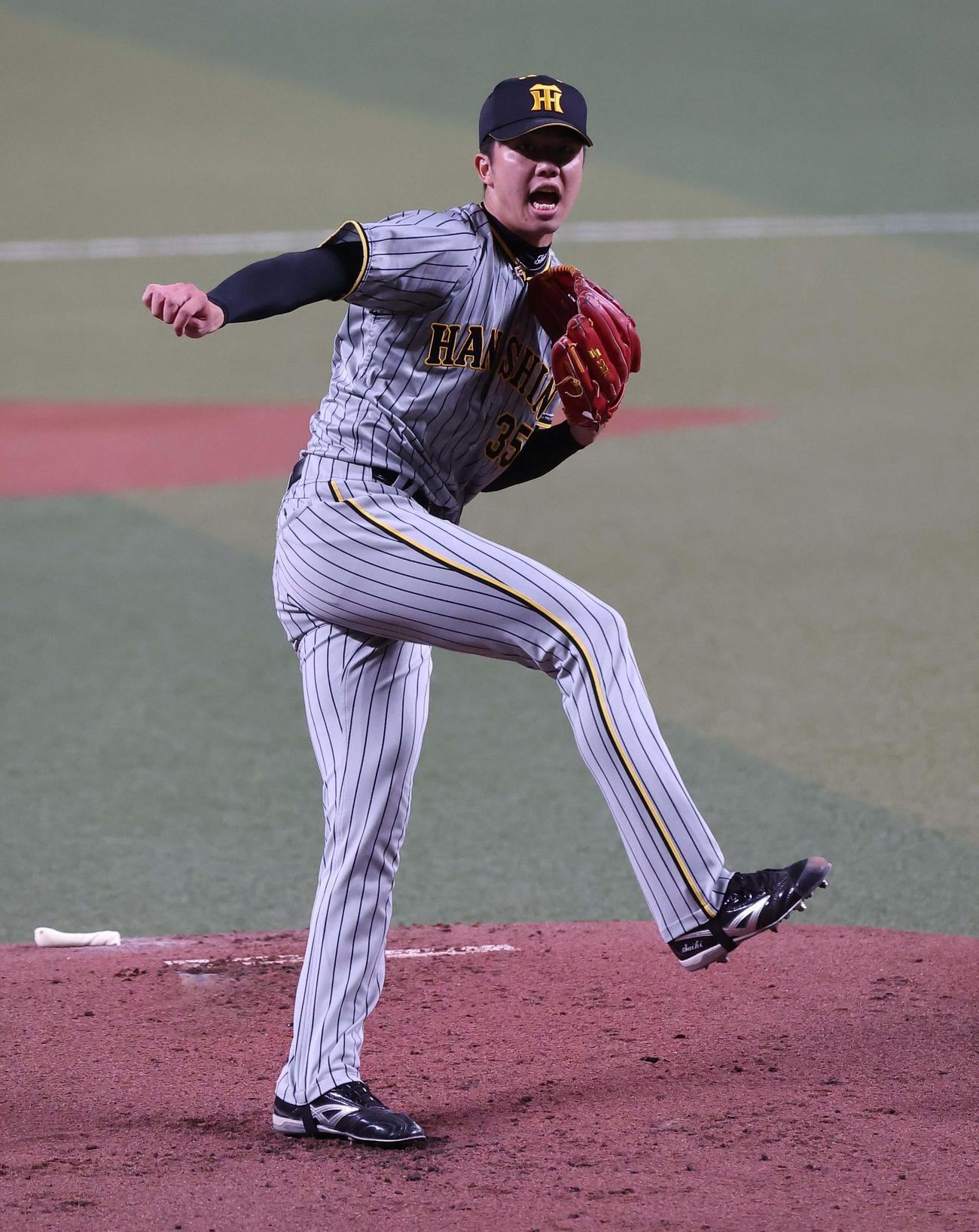 中日対阪神　阪神先発の才木（撮影・上田博志）