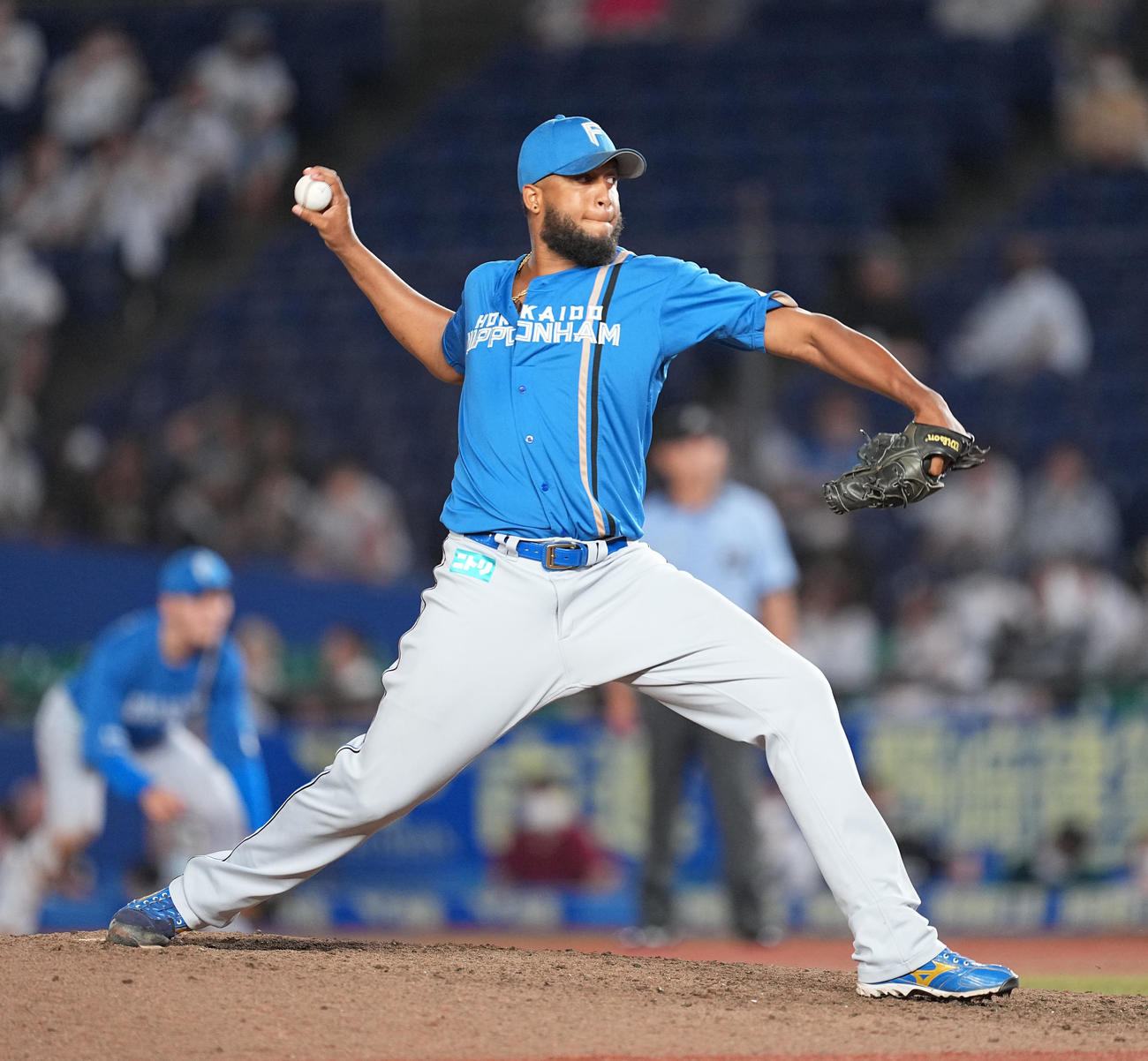 ロッテ対日本ハム　10回、日本ハム4番手のロドリゲス（撮影・菅敏）