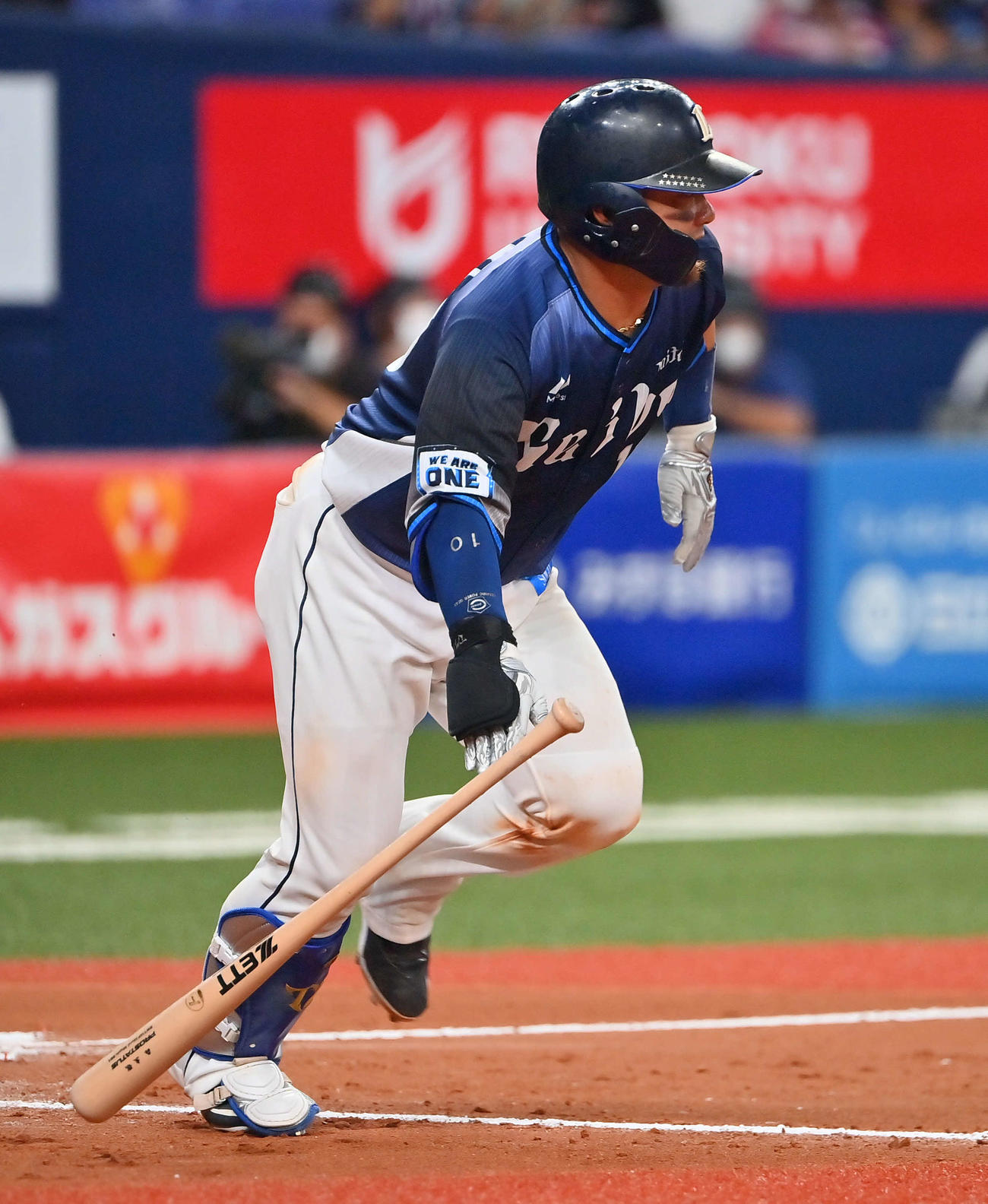 オリックス対西武　11回表西武無死三塁、決勝の中前適時打を放つ森（撮影・和賀正仁）