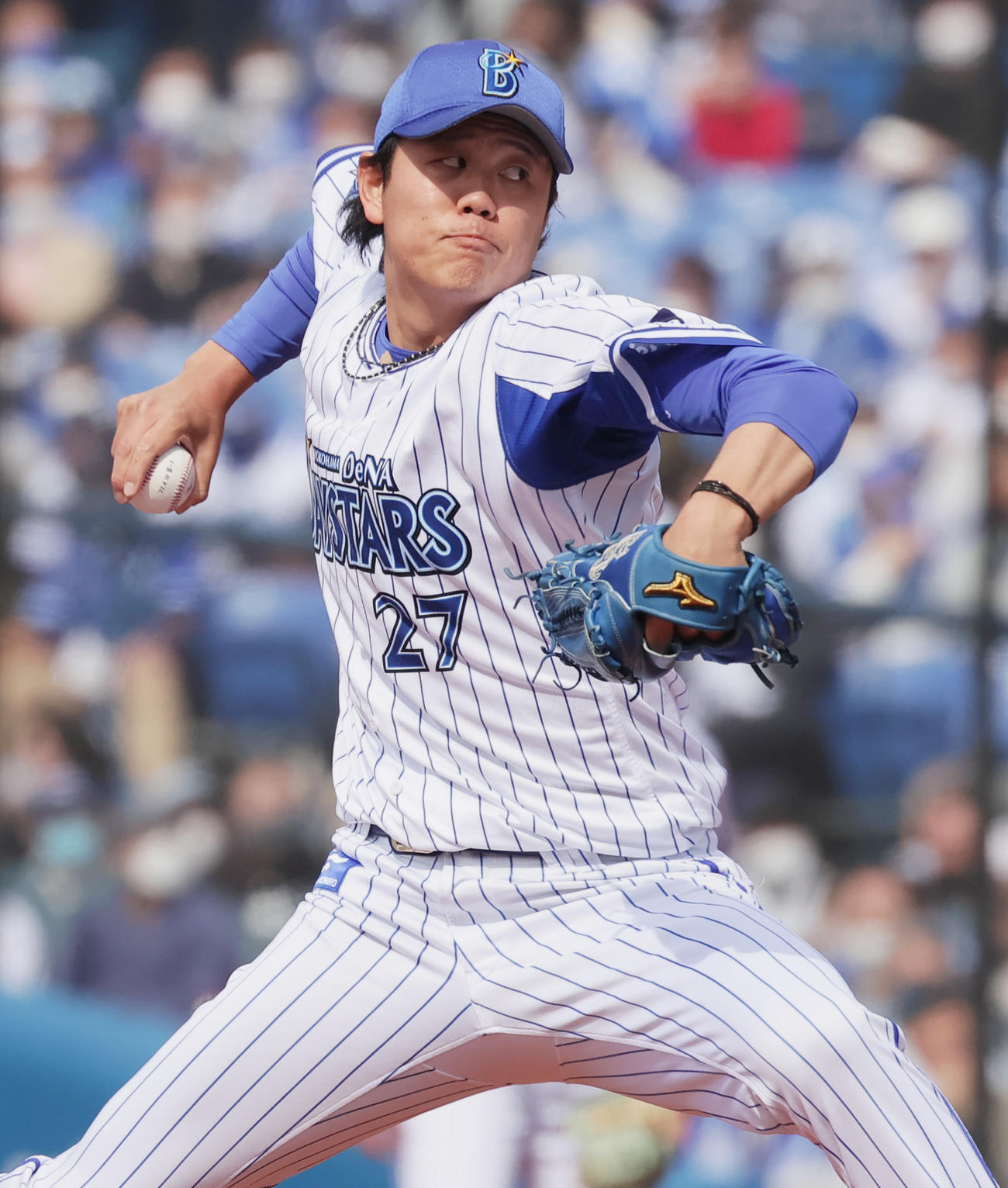 DeNA上茶谷大河（22年4月16日撮影）