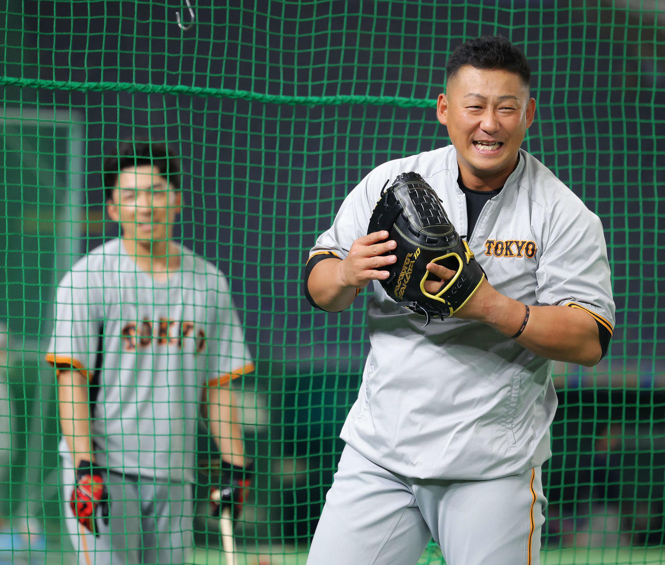 巨人対ヤクルト　試合前、練習に臨む巨人中田翔（撮影・河田真司）