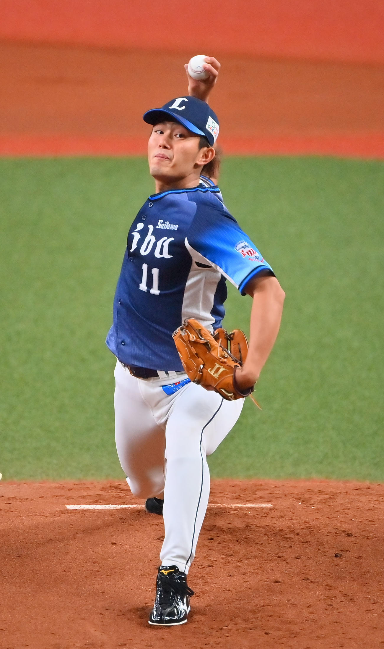 オリックス対西武　力投する西武先発の今井（撮影・和賀正仁）