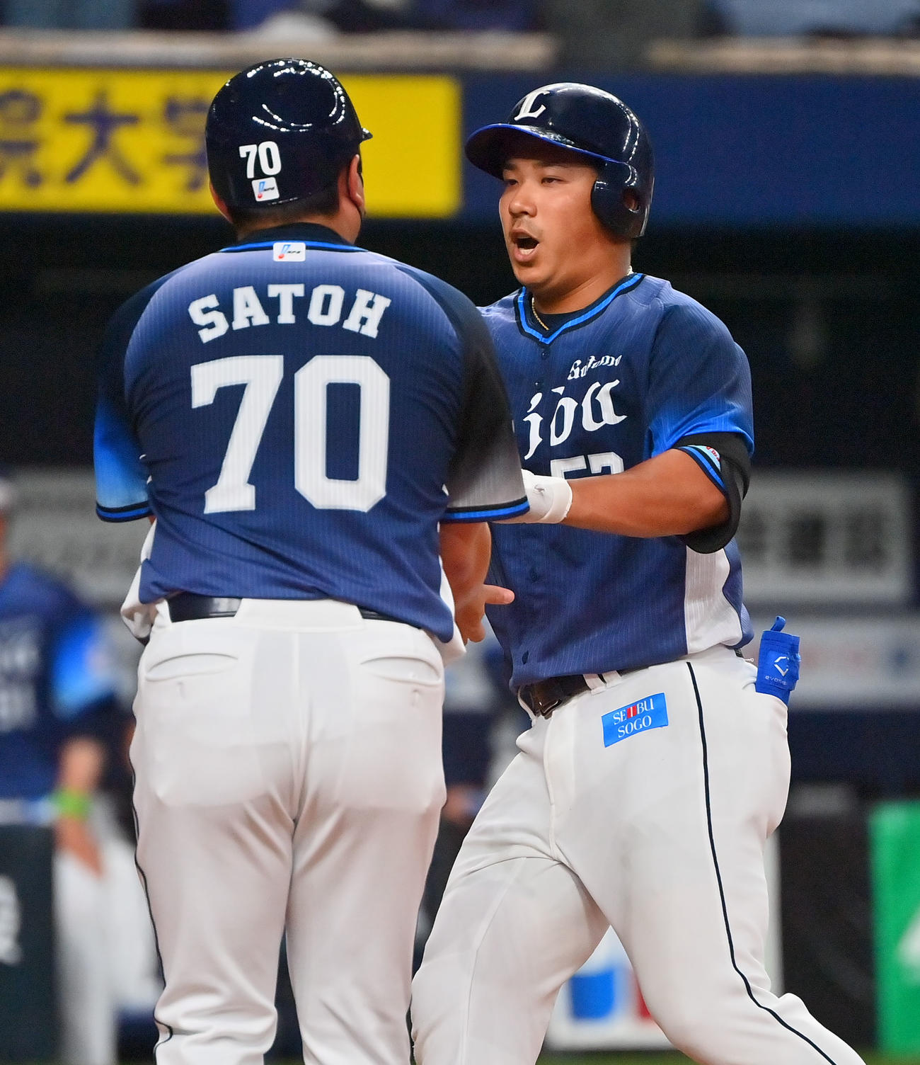 オリックス対西武　8回表西武無死一塁、左越えに本塁打を放った愛斗（撮影・和賀正仁）