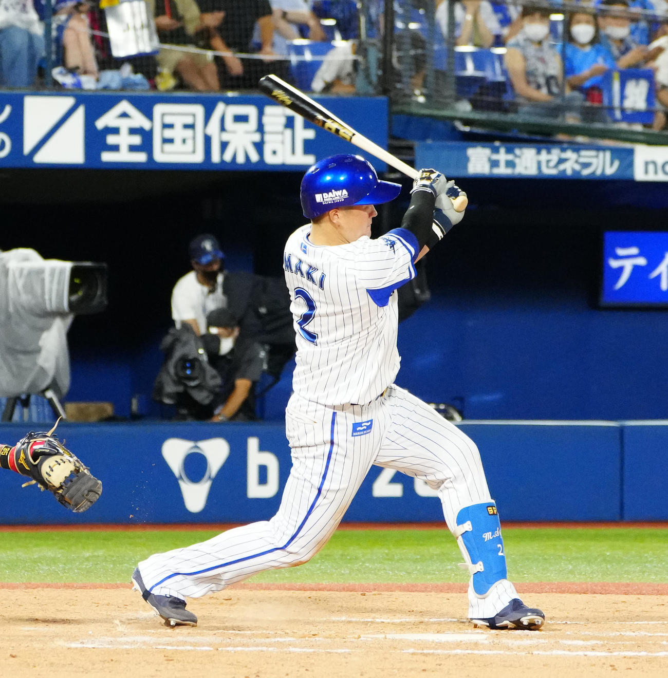 球宴の選手間投票で二塁手１位となったDeNA牧＝2022年7月6日