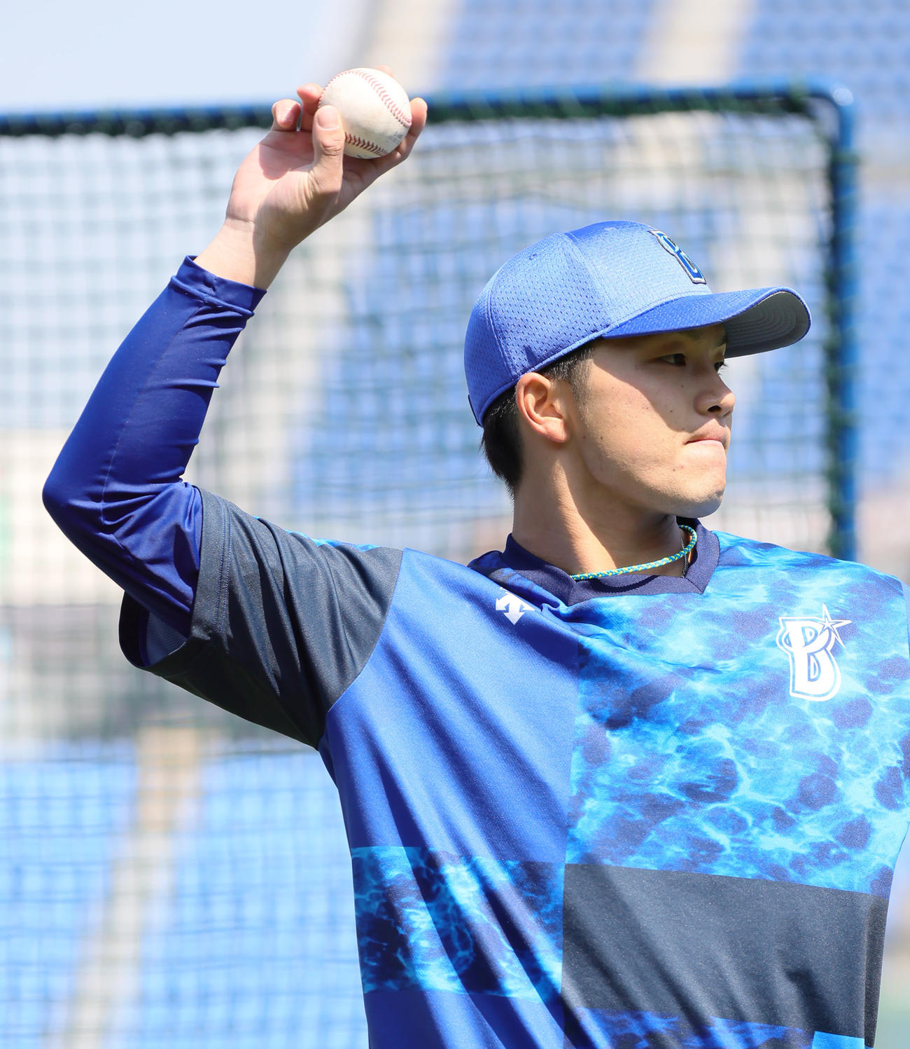 DeNA知野直人（2022年3月24日撮影）
