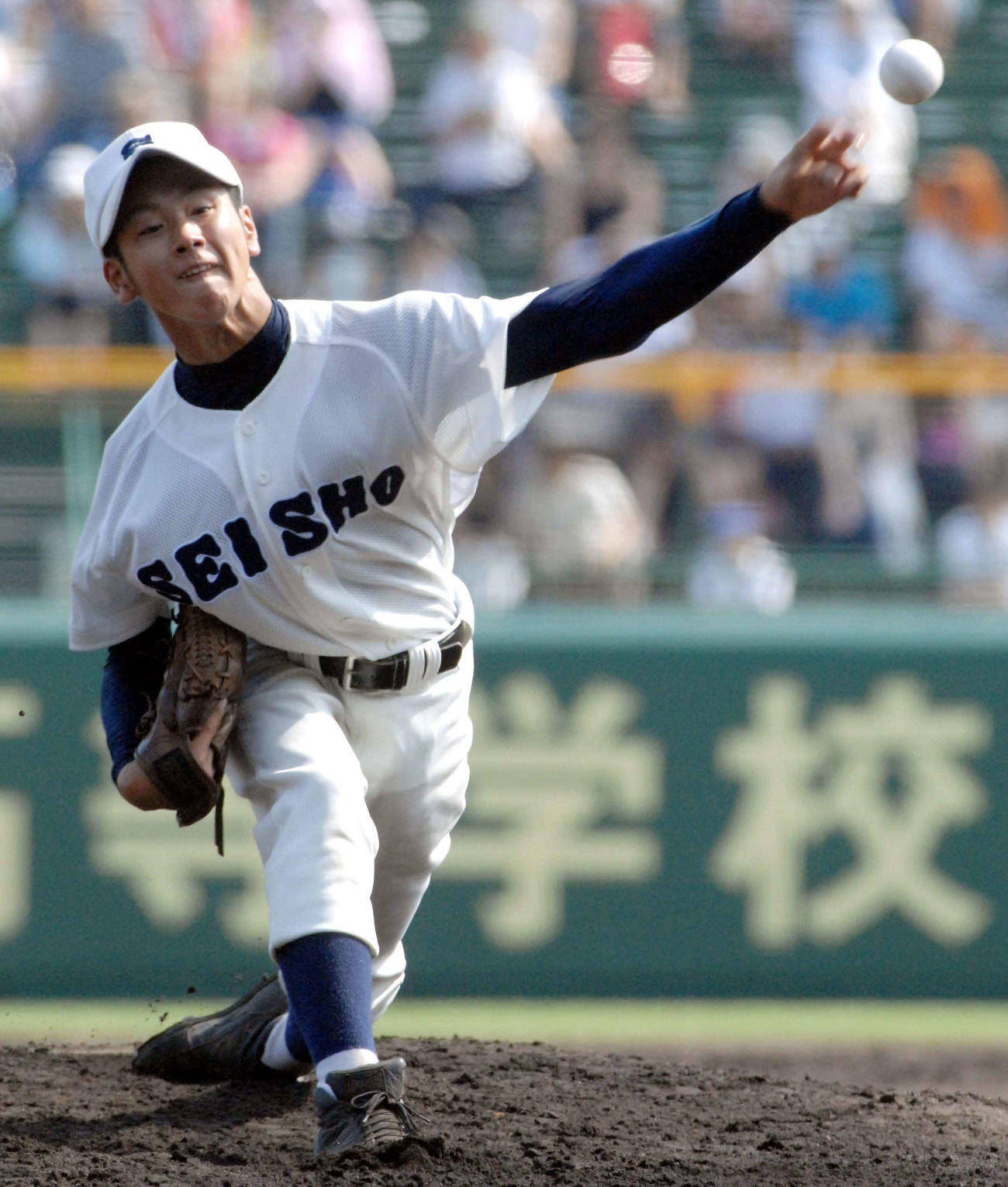 第88回全国高校野球選手権大会4日目・1回戦　静岡商対八幡商　力投する静岡商の大野健介投手（撮影・上田博志）＝2006年8月9日、甲子園球場