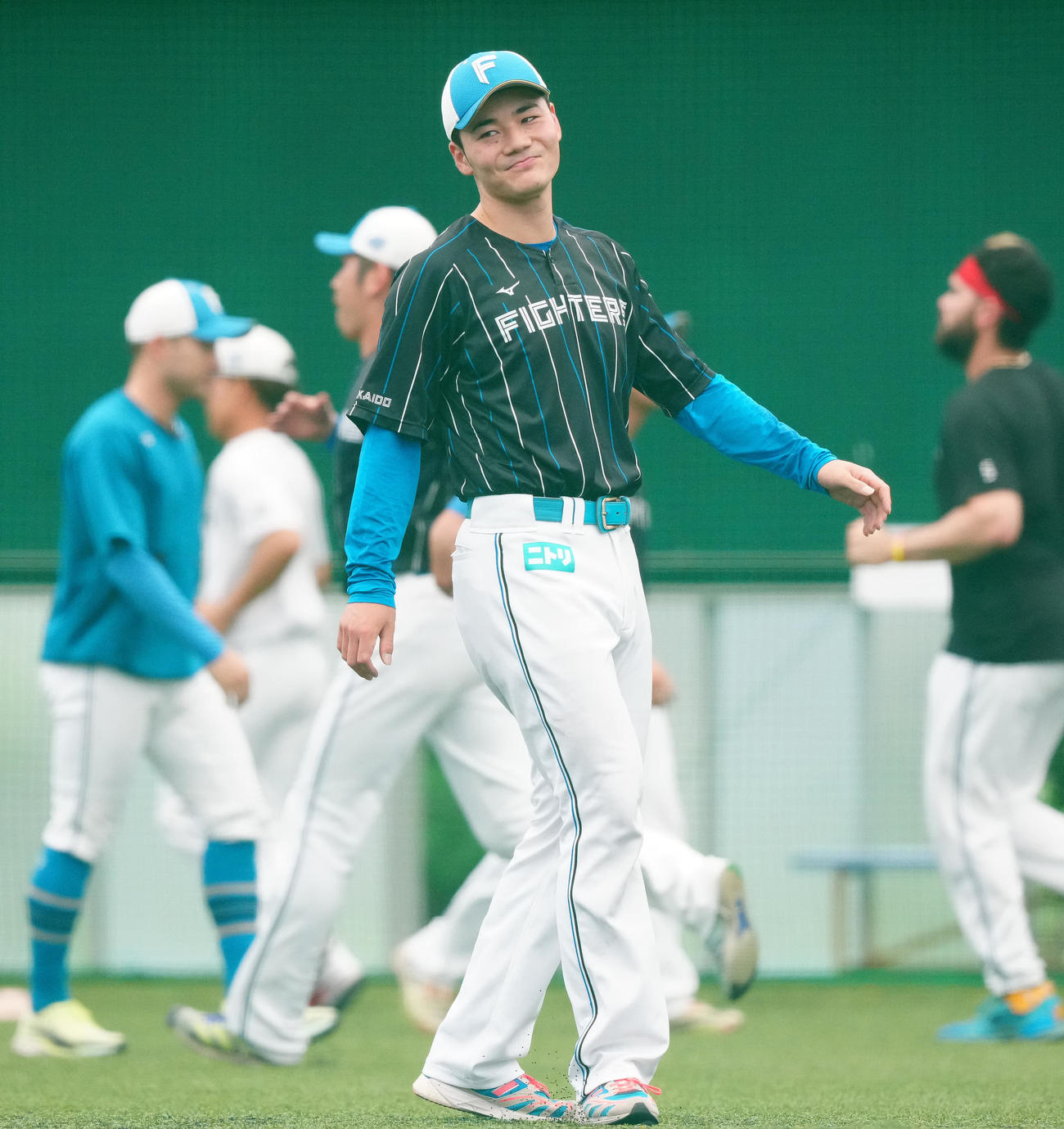 練習に臨む日本ハム清宮（撮影・江口和貴）