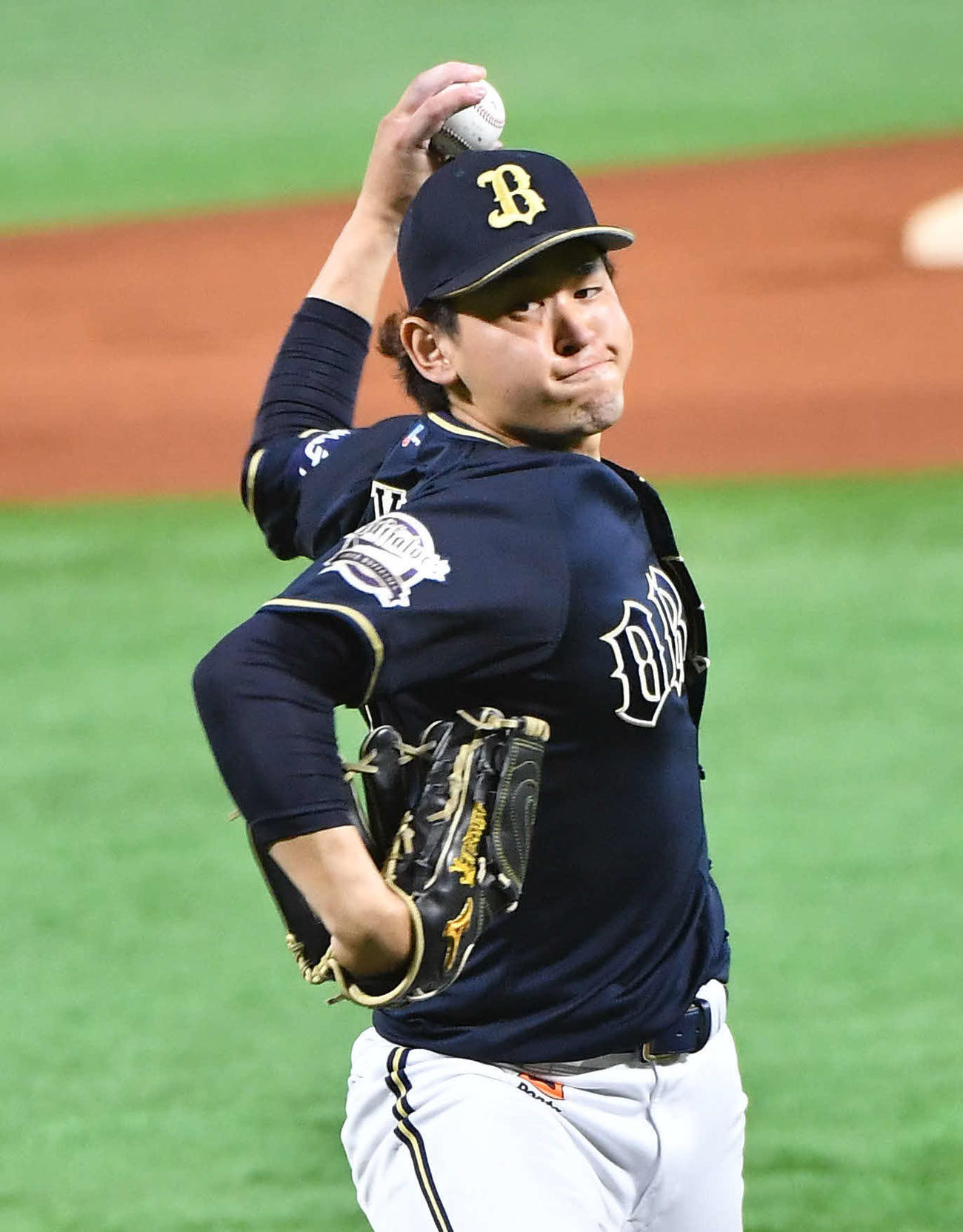 ソフトバンク対オリックス　オリックス先発の宮城（撮影・岩下翔太）