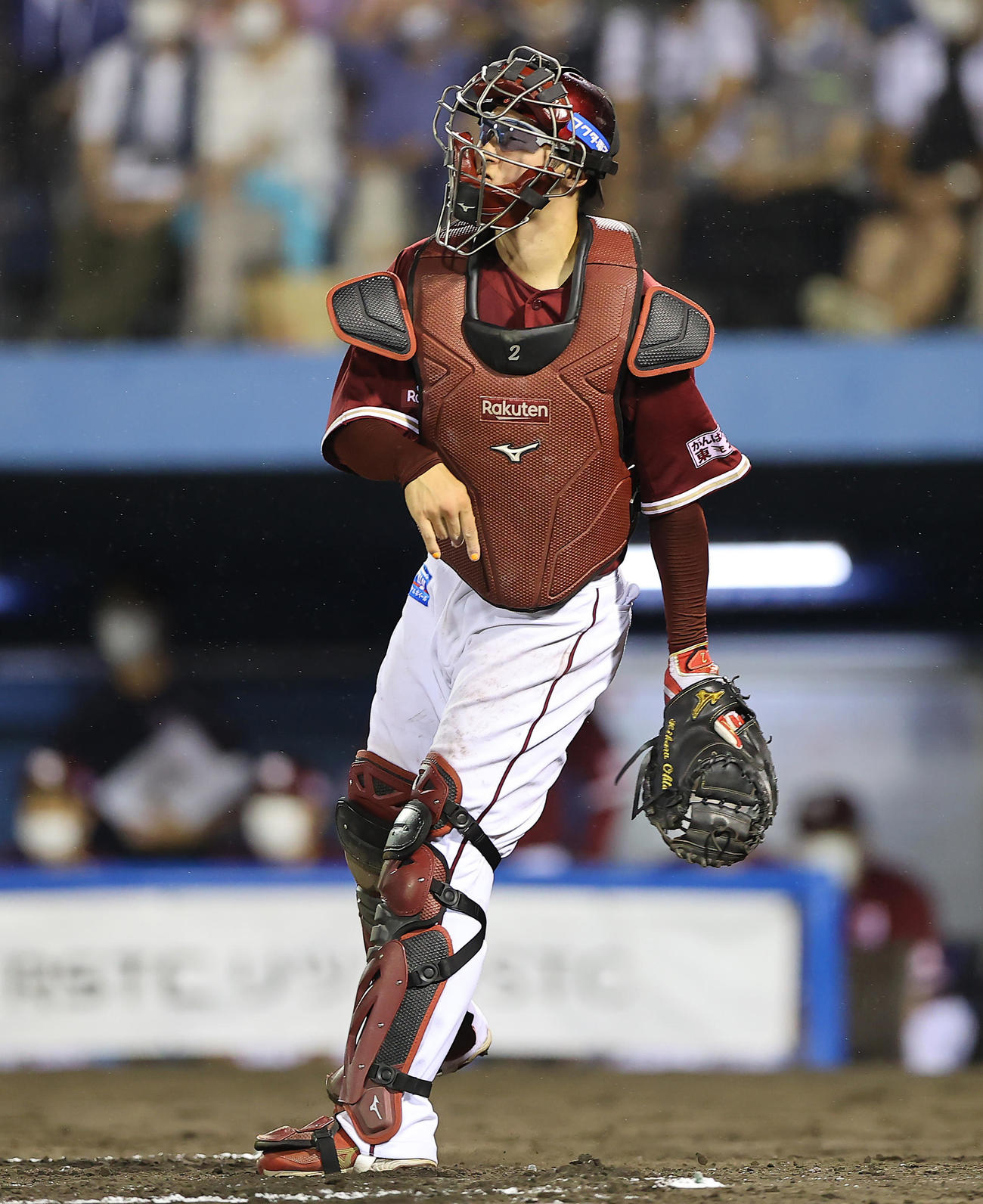 日本ハム対楽天　6回裏日本ハム無死一、打者松本を三振に仕留め、すぐさま二塁送球で走者上川畑もアウトとする太田（撮影・垰建太）