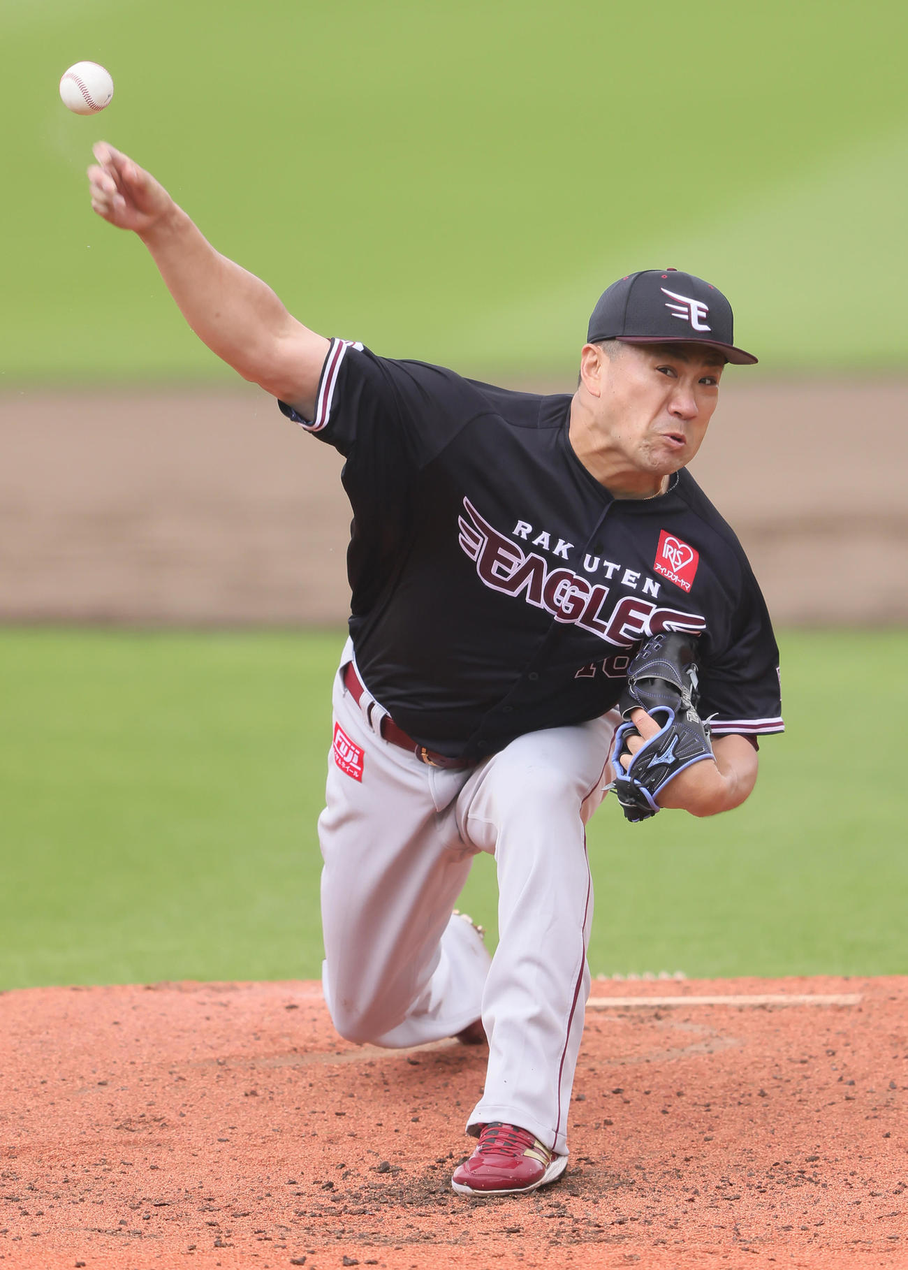 楽天対オリックス　楽天先発の田中将（撮影・足立雅史）