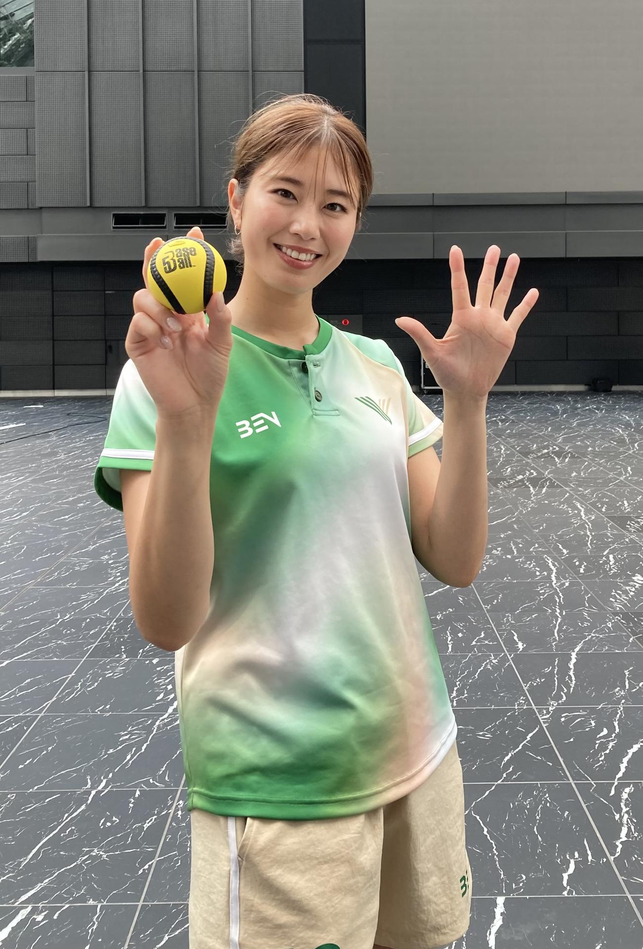ベースボール5の日本代表となった東京ヴェルディ・バンバータの稲村亜美（撮影・古川真弥）