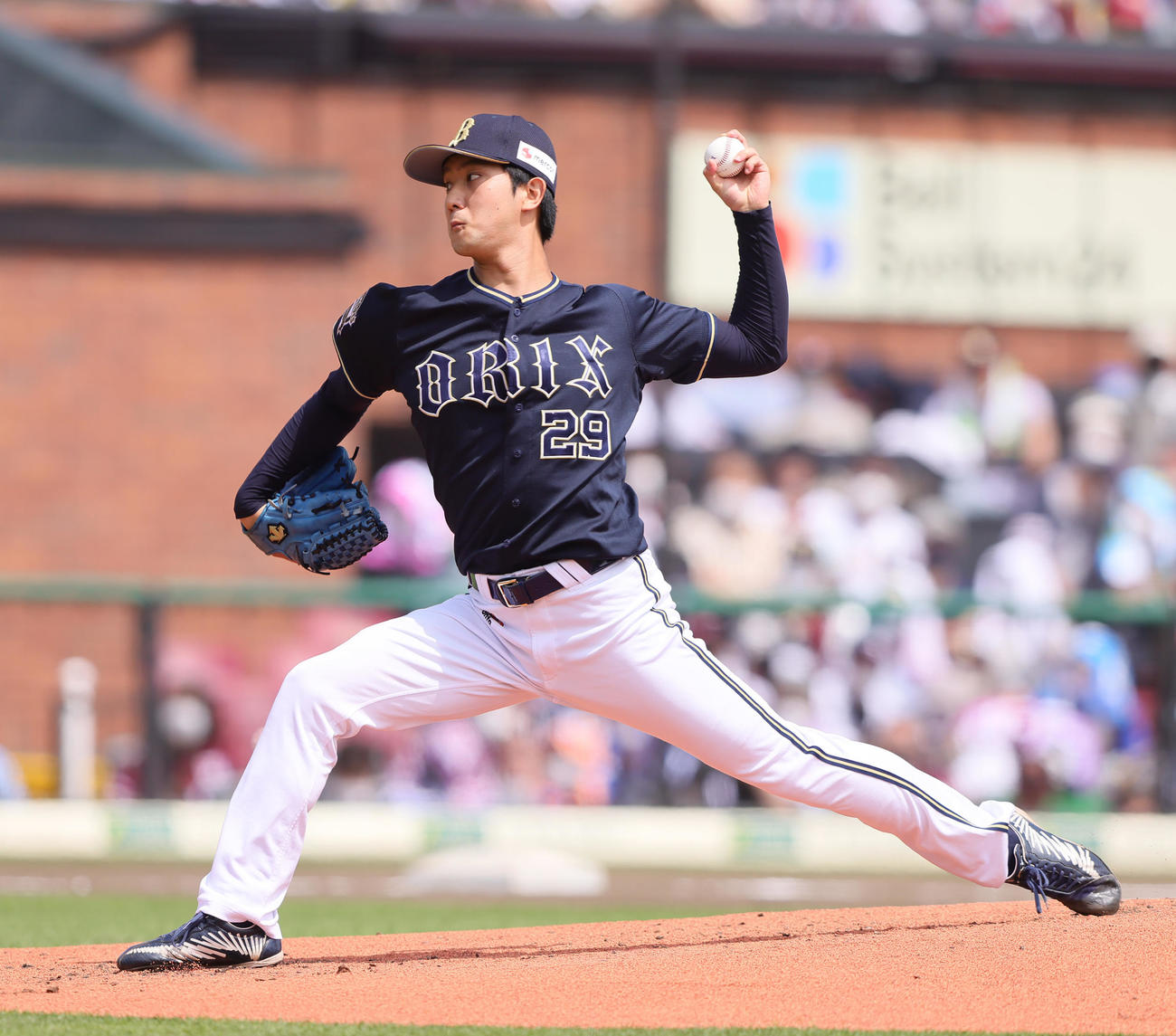 楽天対オリックス　オリックス先発の田嶋（撮影・足立雅史）