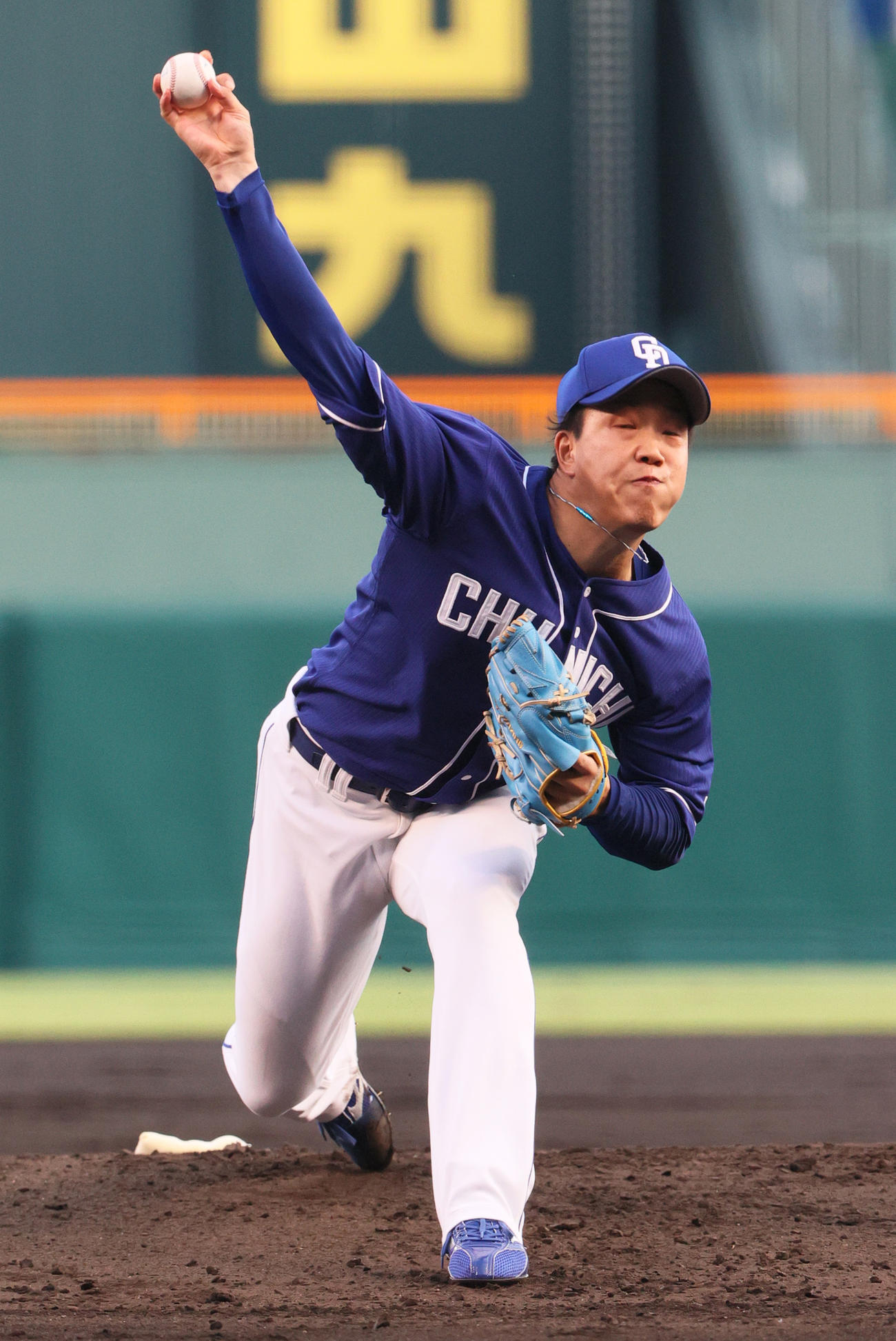 阪神対中日　中日先発の柳（撮影・上山淳一）