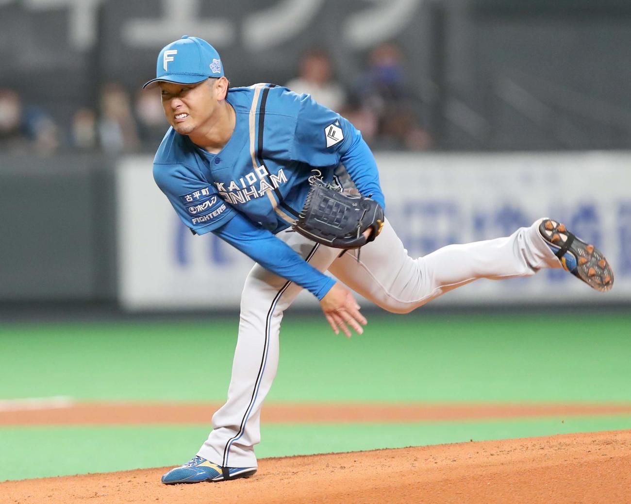 日本ハム対西武　日本ハム先発の池田（撮影・黒川智章）