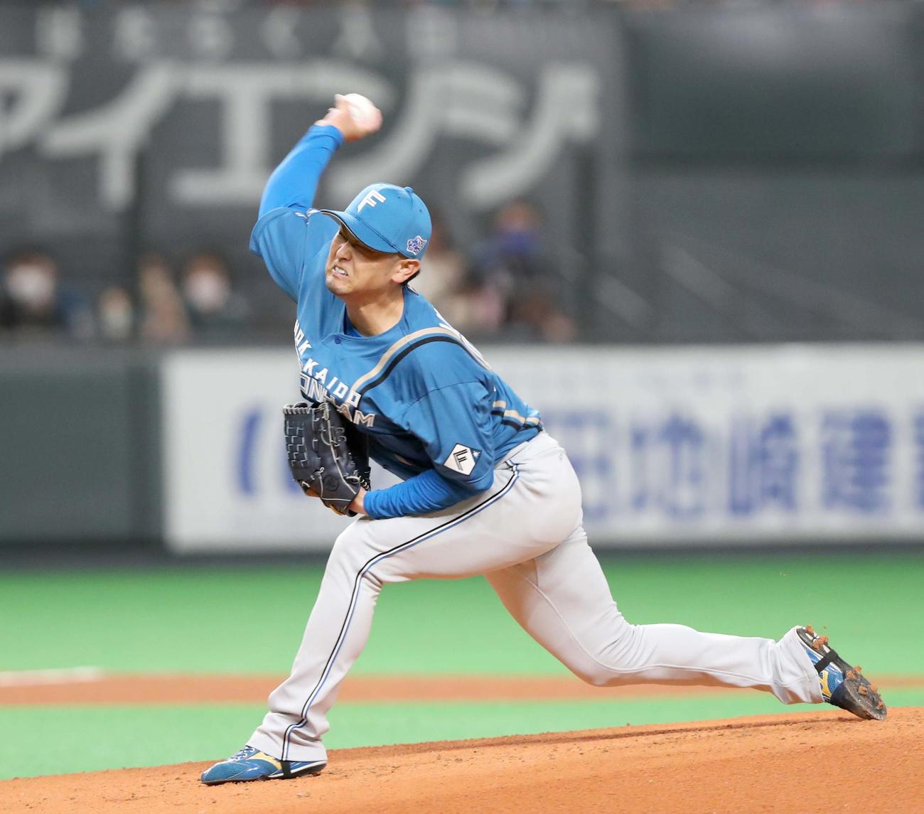 日本ハム対西武　日本ハム先発の池田（撮影・黒川智章）