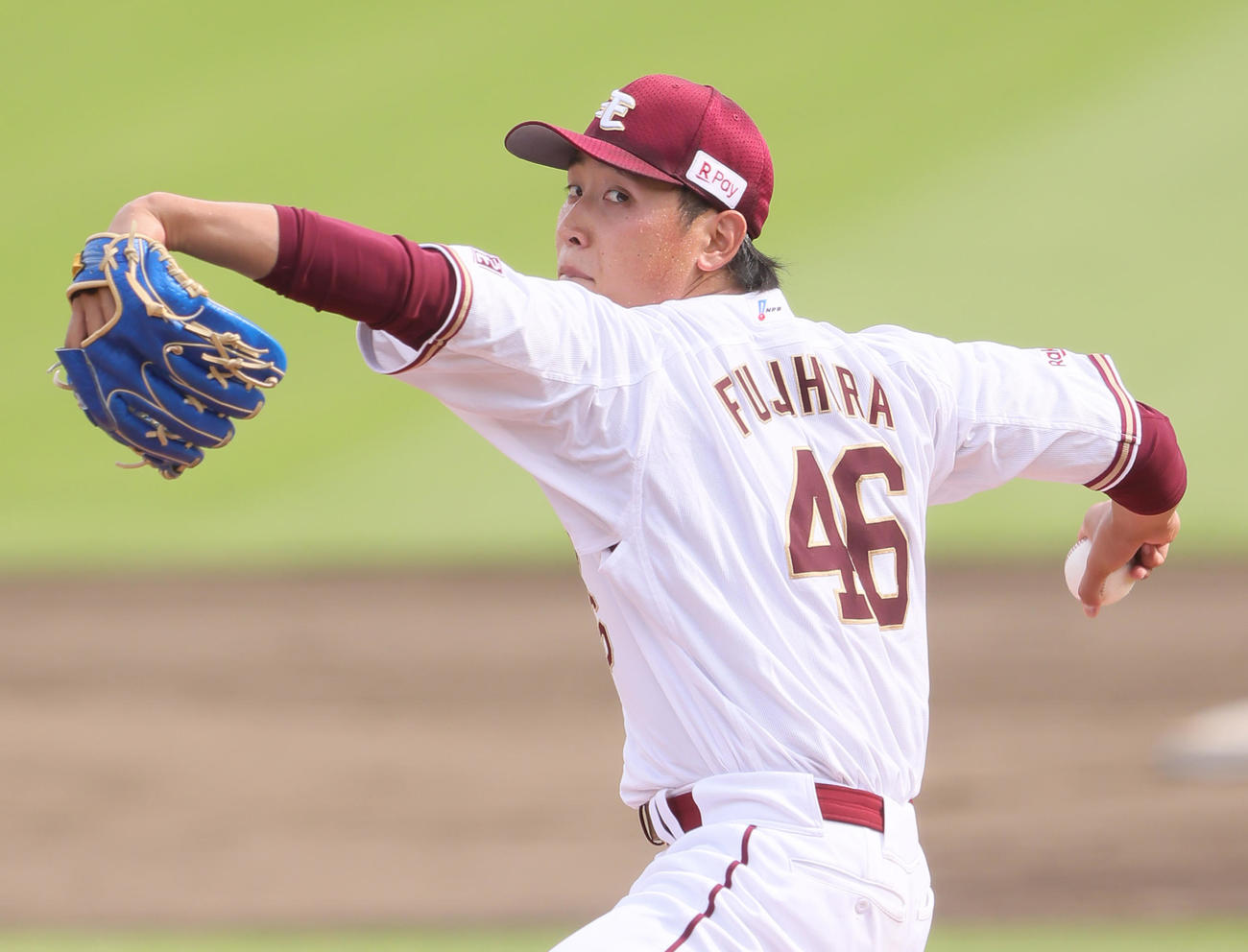 楽天対オリックス　楽天先発の藤平（撮影・足立雅史）